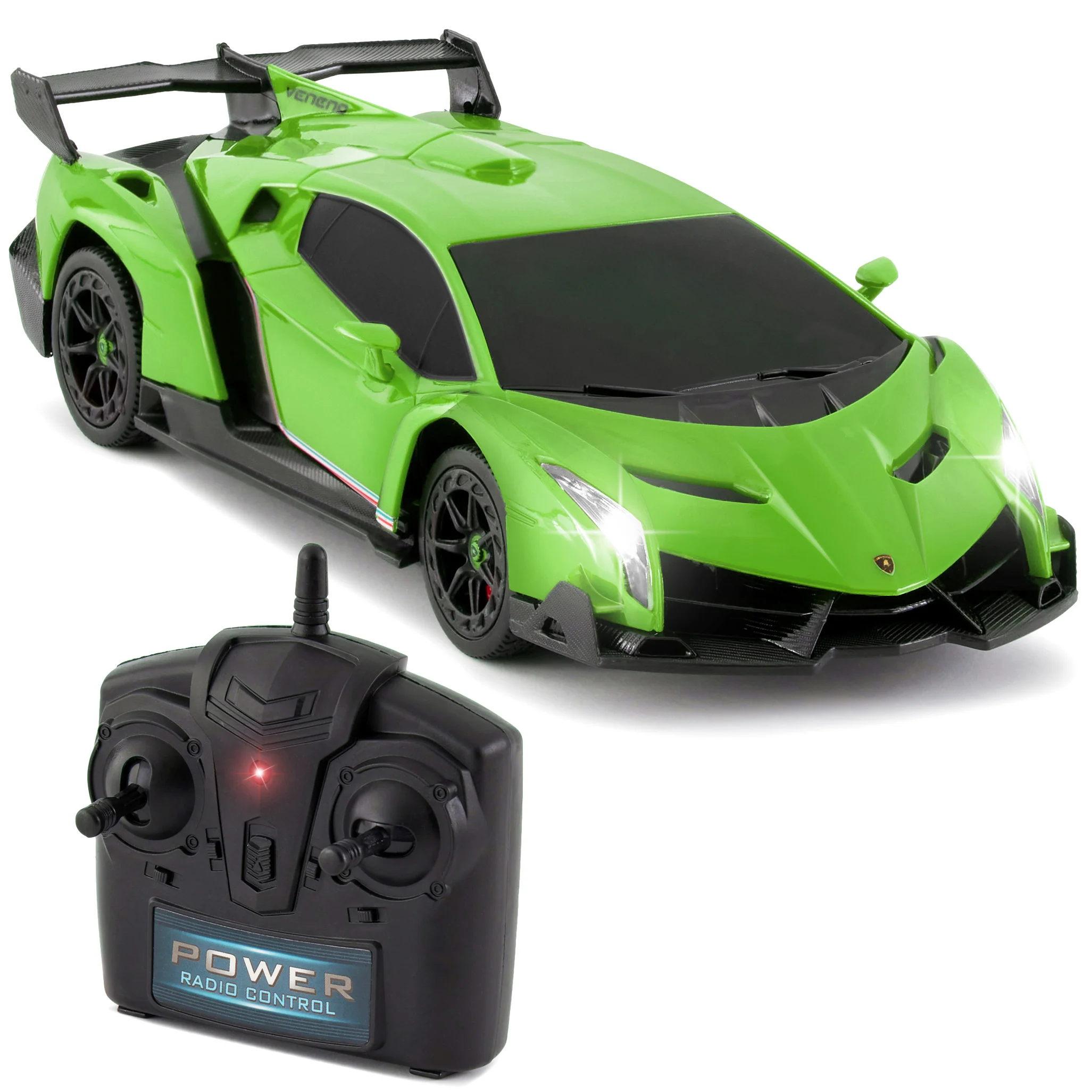 1/24 Kids RC Lamborghini Veneno Racing Car Toy w/ Lights, Shock Suspension - Image 7