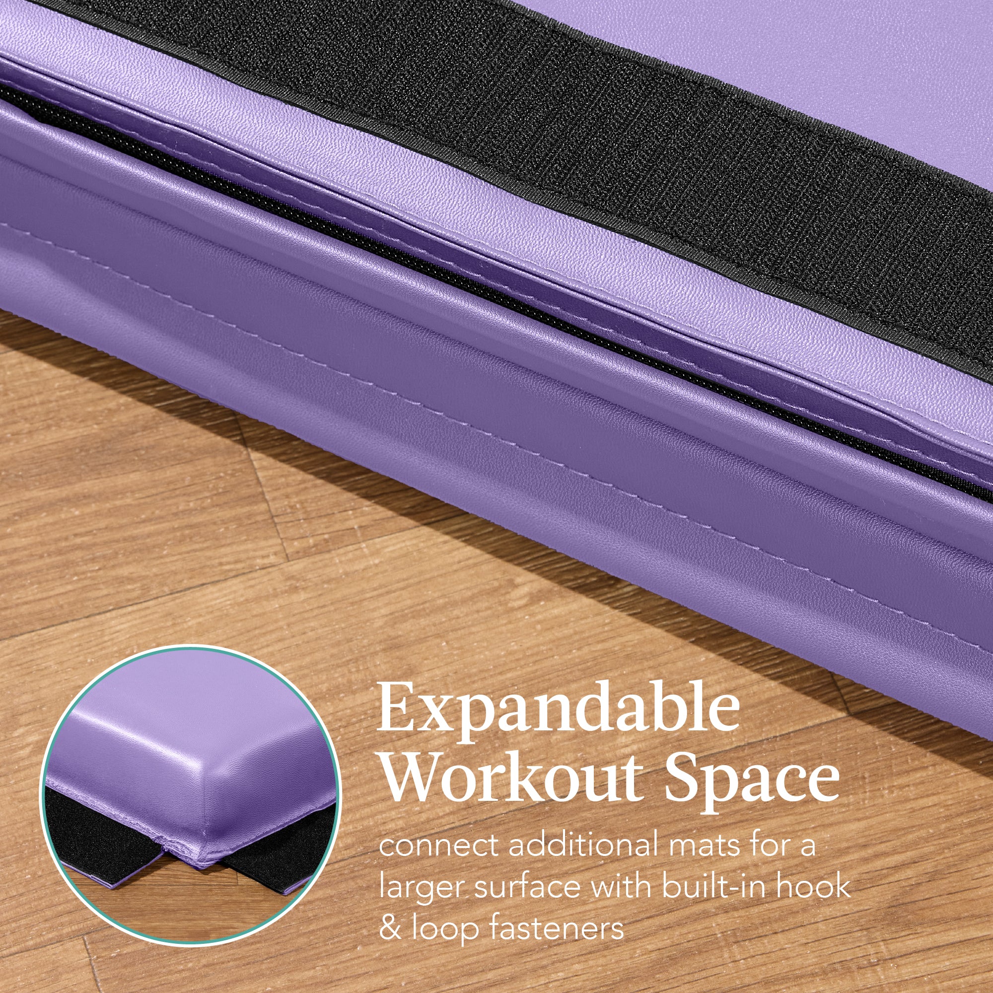 Folding Exercise Fitness Workout Gym Floor Mat w/ Handles - Image 115