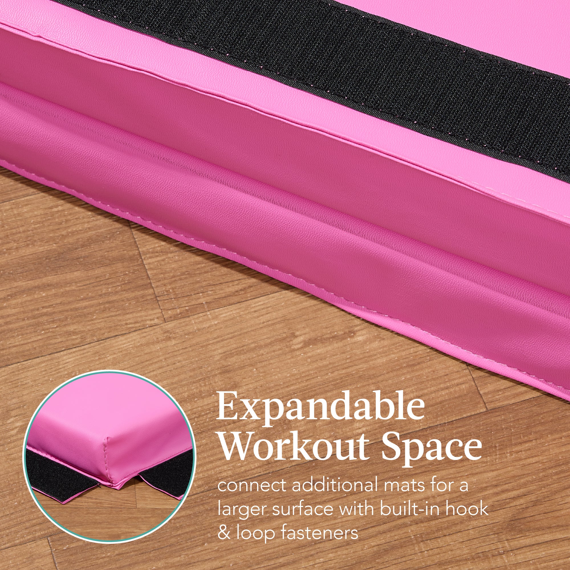 Folding Exercise Fitness Workout Gym Floor Mat w/ Handles - Image 124