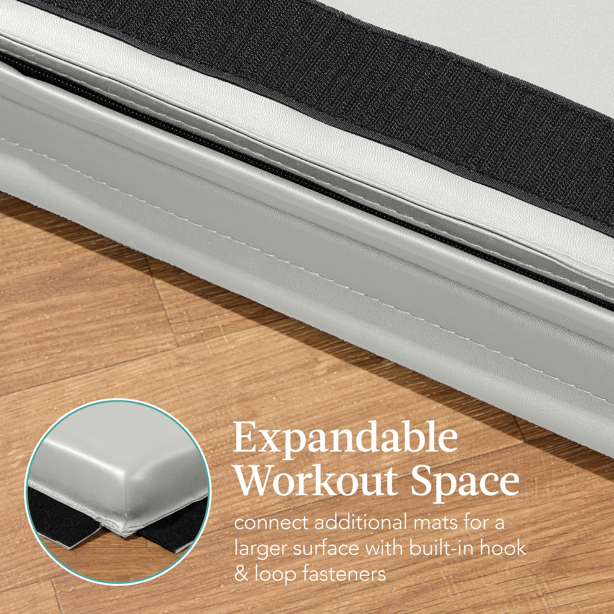 Folding Exercise Fitness Workout Gym Floor Mat w/ Handles - Image 16