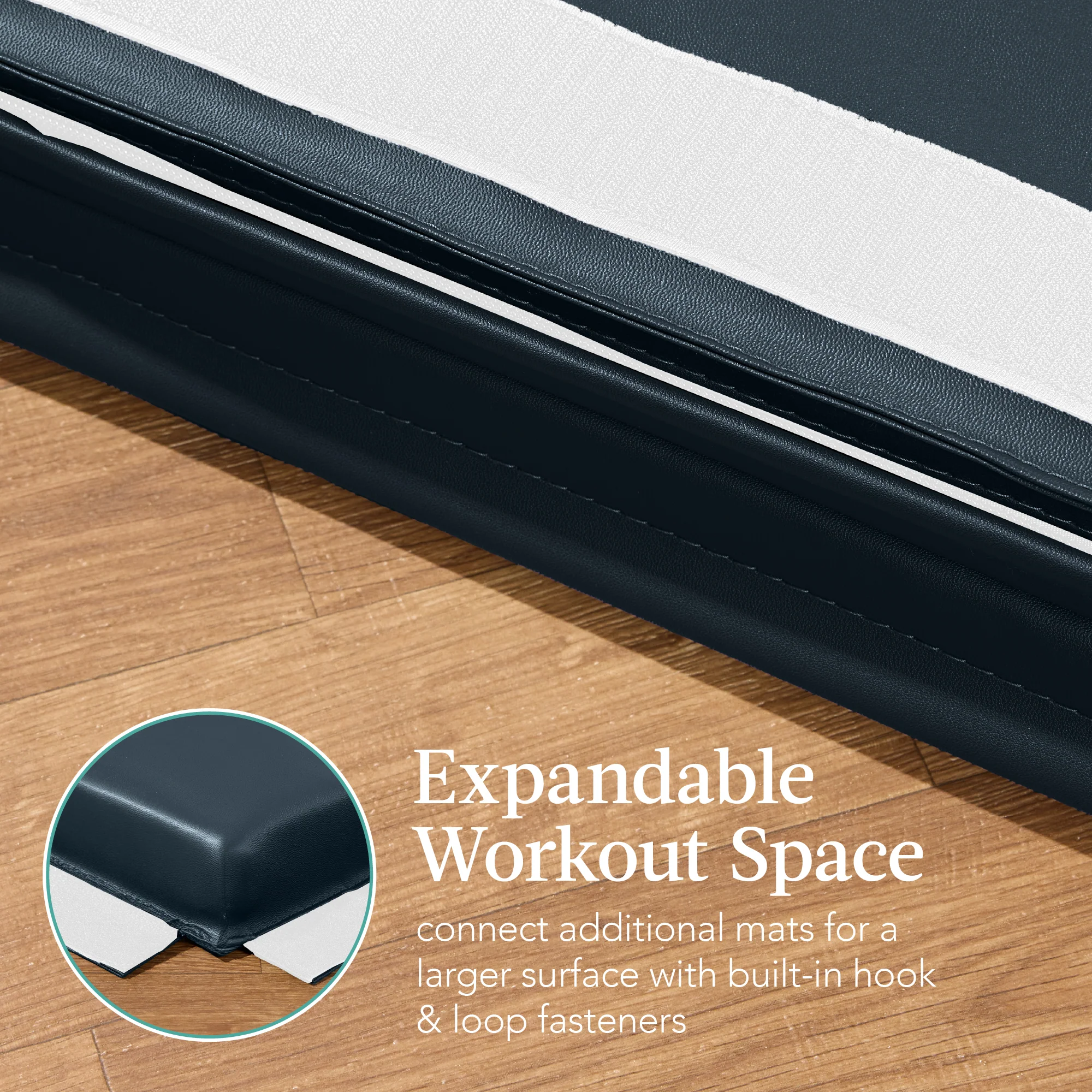 Folding Exercise Fitness Workout Gym Floor Mat w/ Handles - Image 25