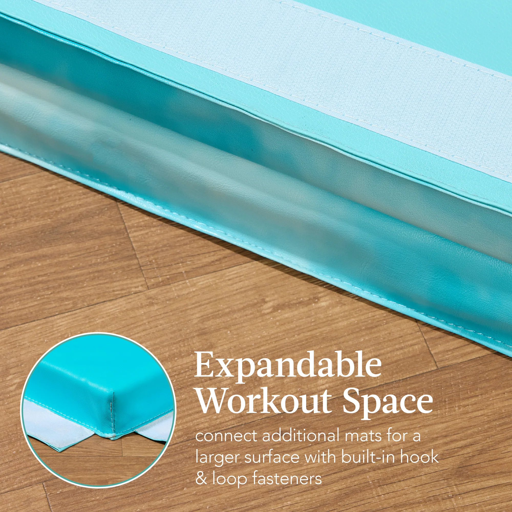 Folding Exercise Fitness Workout Gym Floor Mat w/ Handles - Image 79