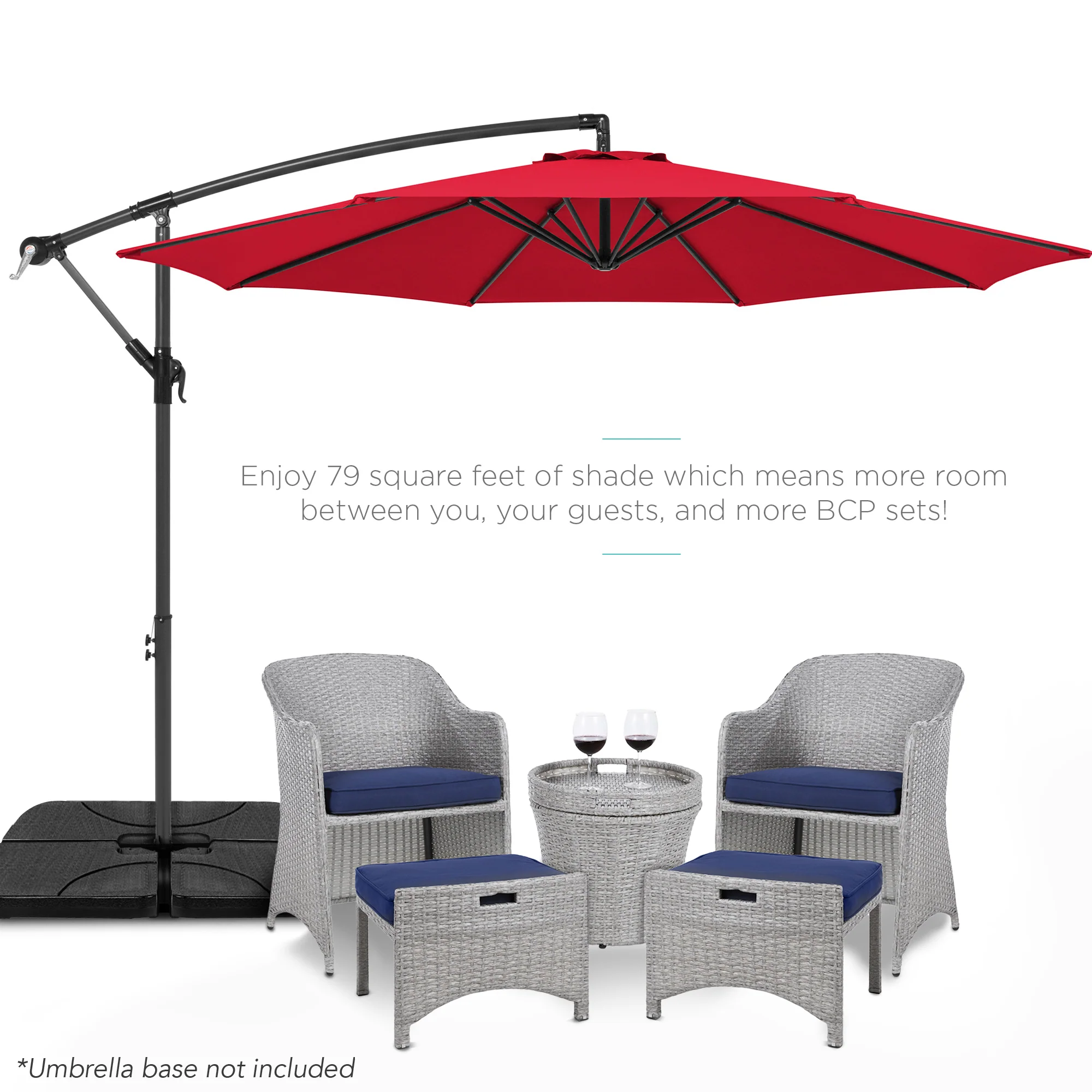 Offset Hanging Patio Umbrella - 10ft - Image 107