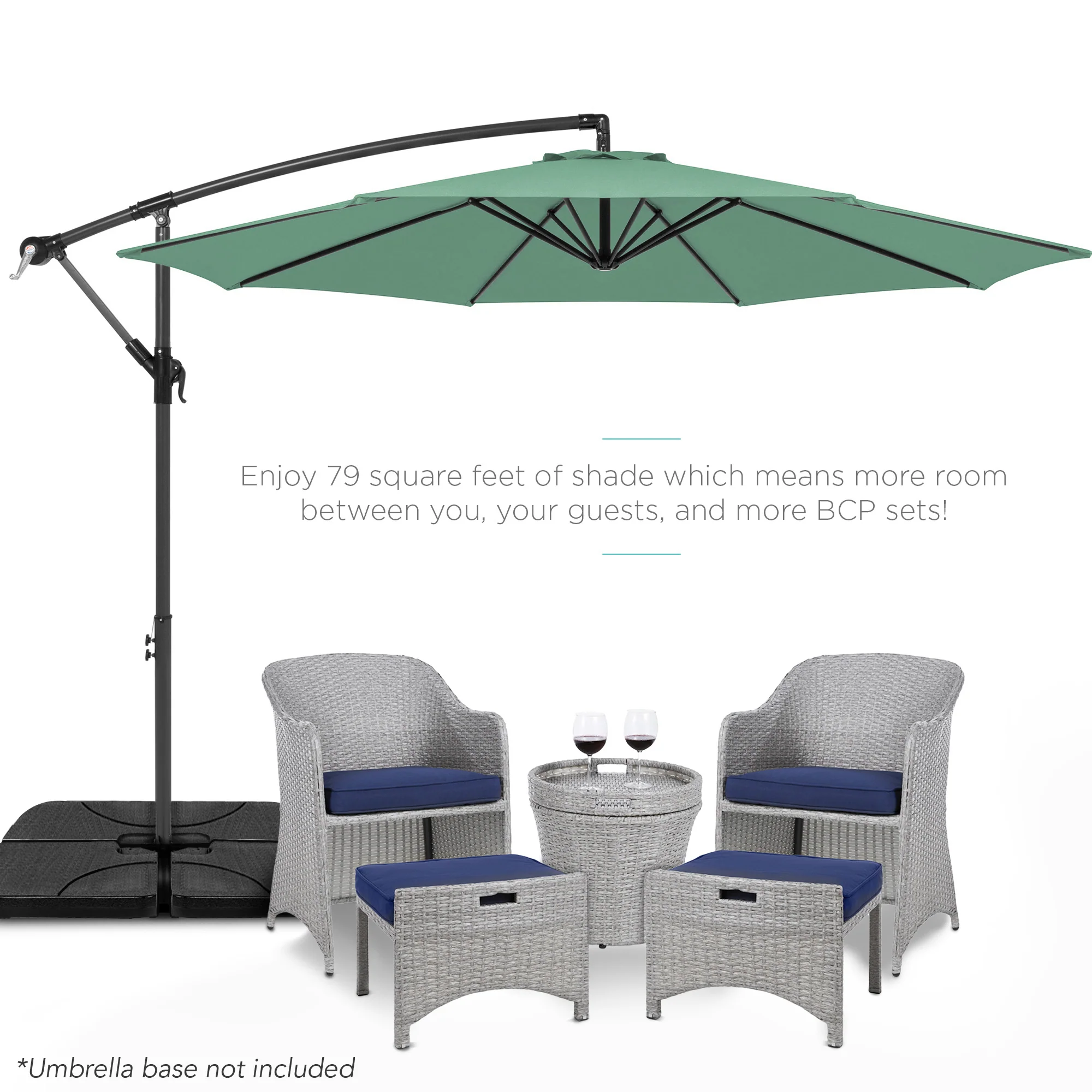 Offset Hanging Patio Umbrella - 10ft - Image 114