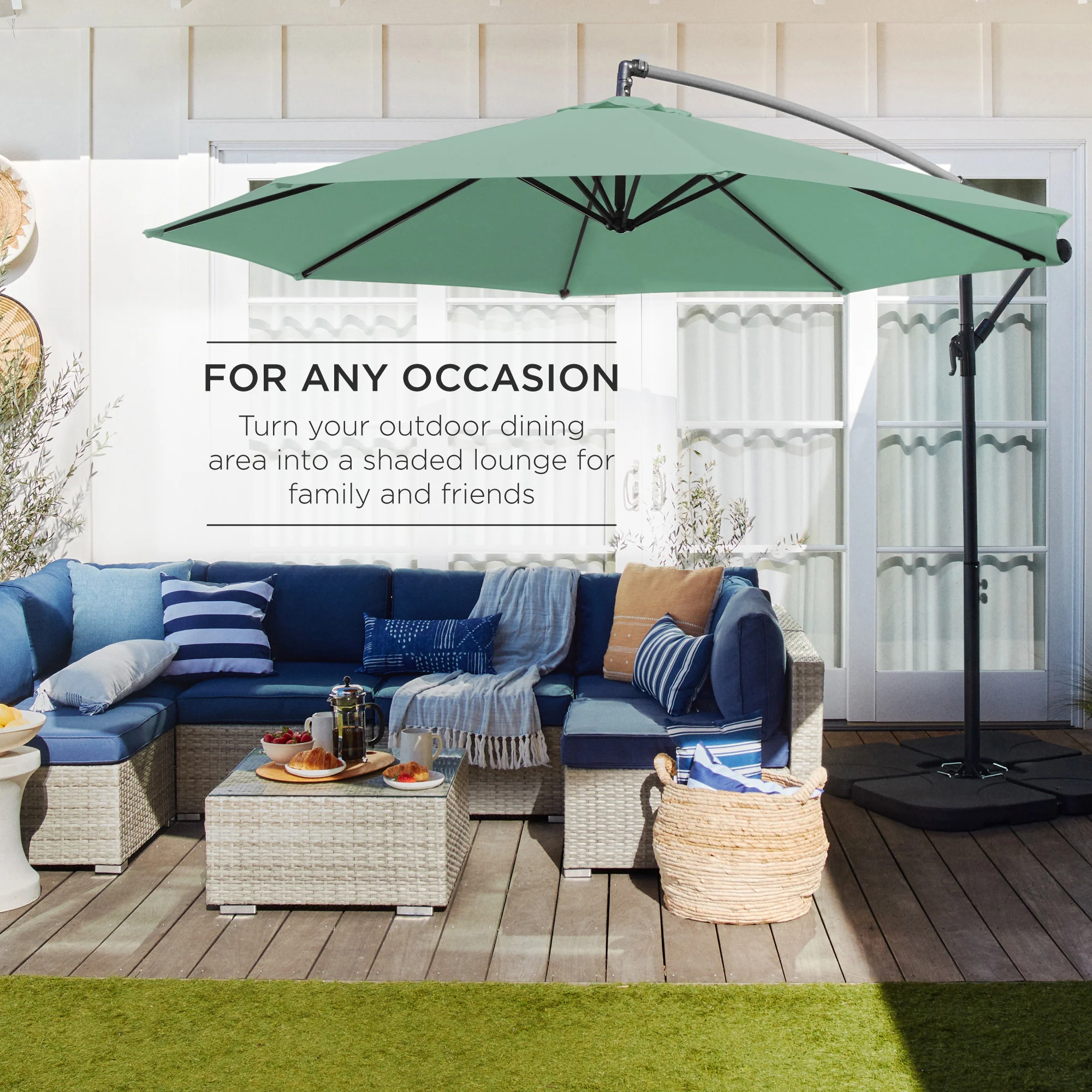 Offset Hanging Patio Umbrella - 10ft - Image 115