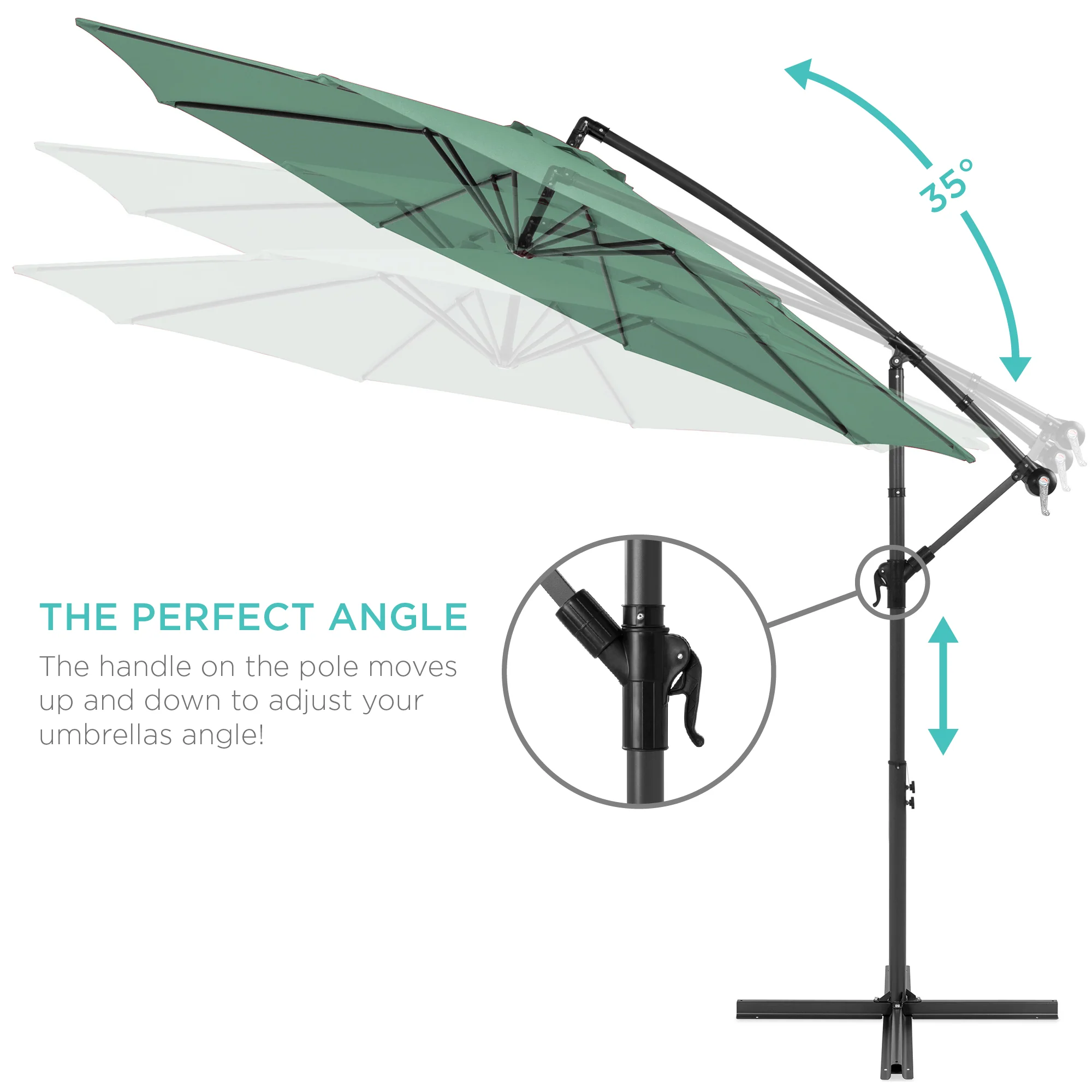 Offset Hanging Patio Umbrella - 10ft - Image 116