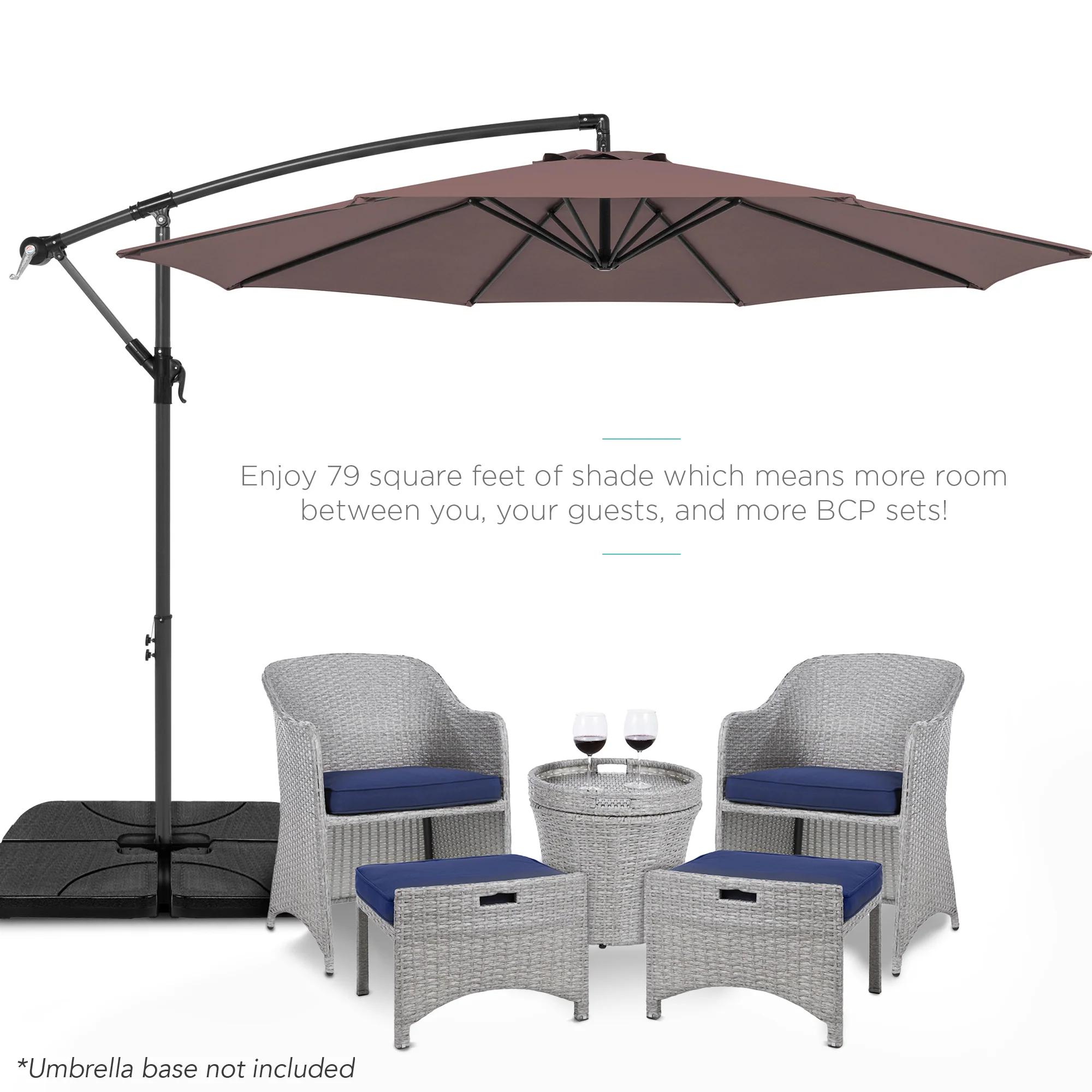 Offset Hanging Patio Umbrella - 10ft - Image 121
