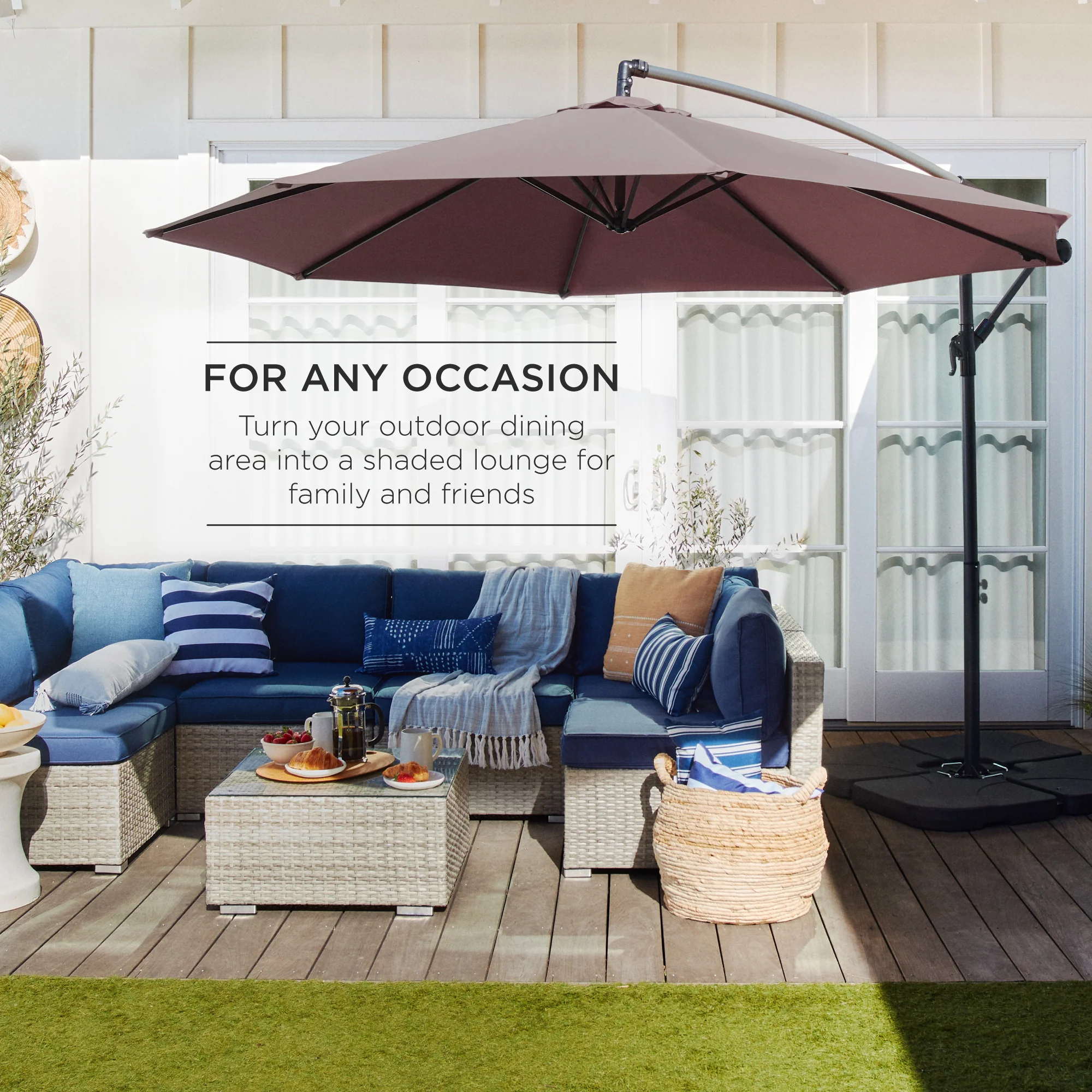 Offset Hanging Patio Umbrella - 10ft - Image 122
