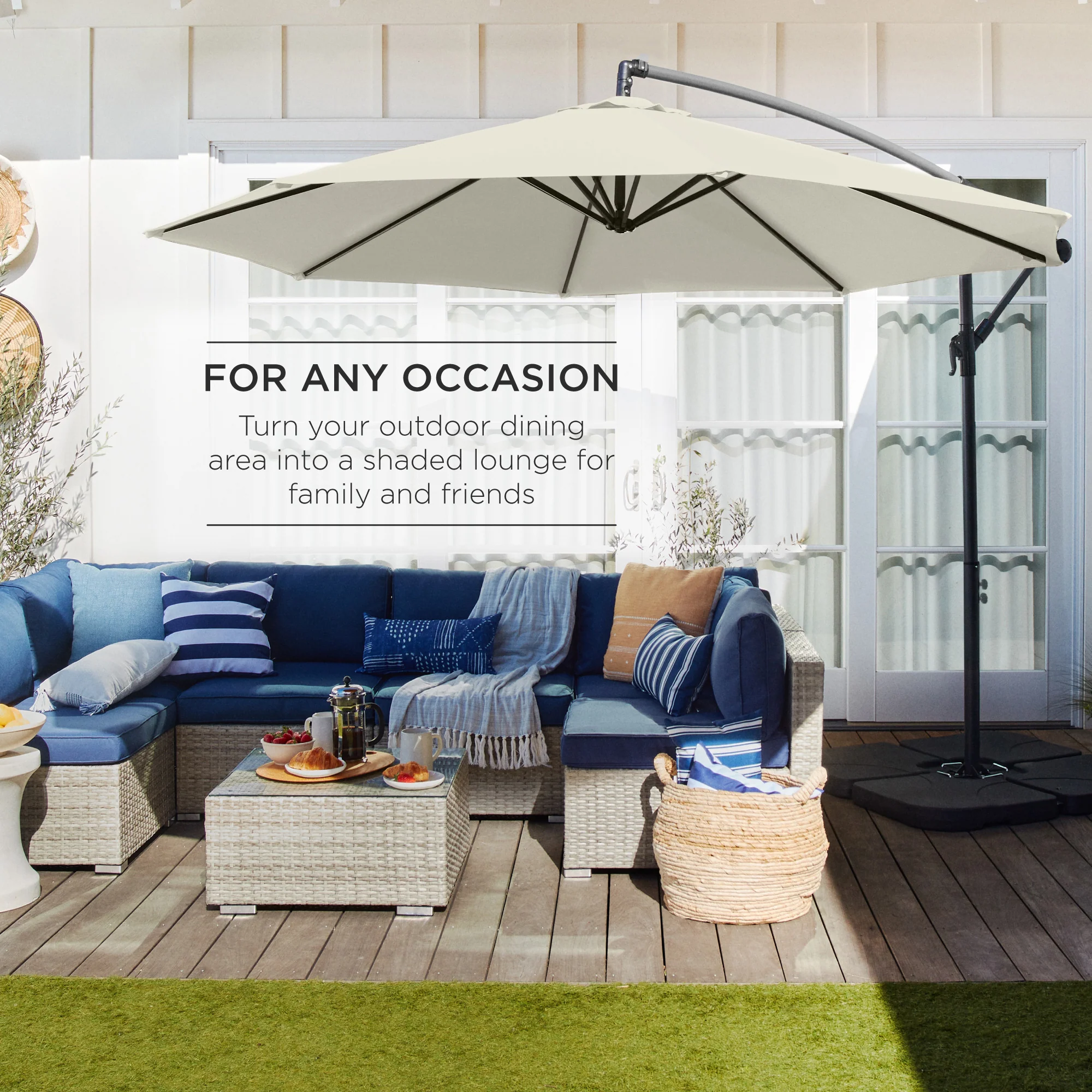 Offset Hanging Patio Umbrella - 10ft - Image 129