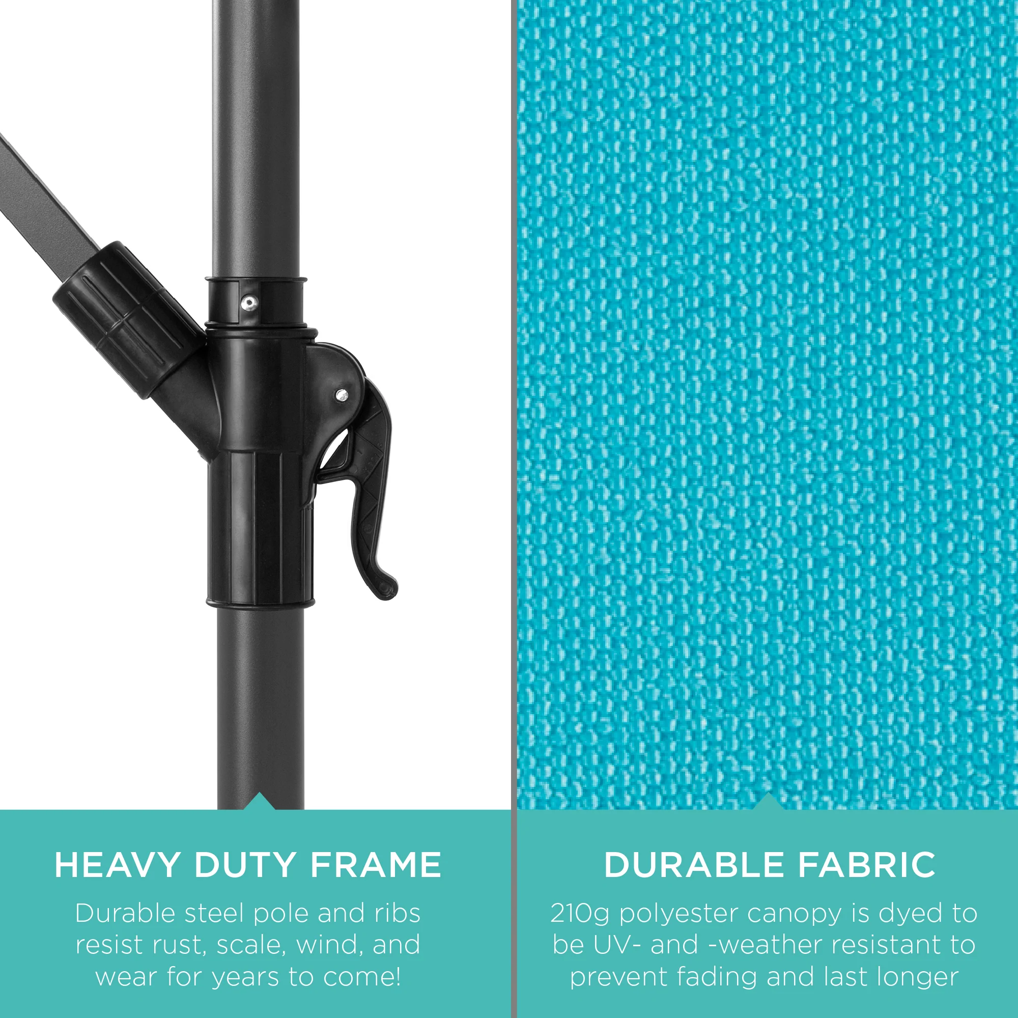 Offset Hanging Patio Umbrella - 10ft - Image 13