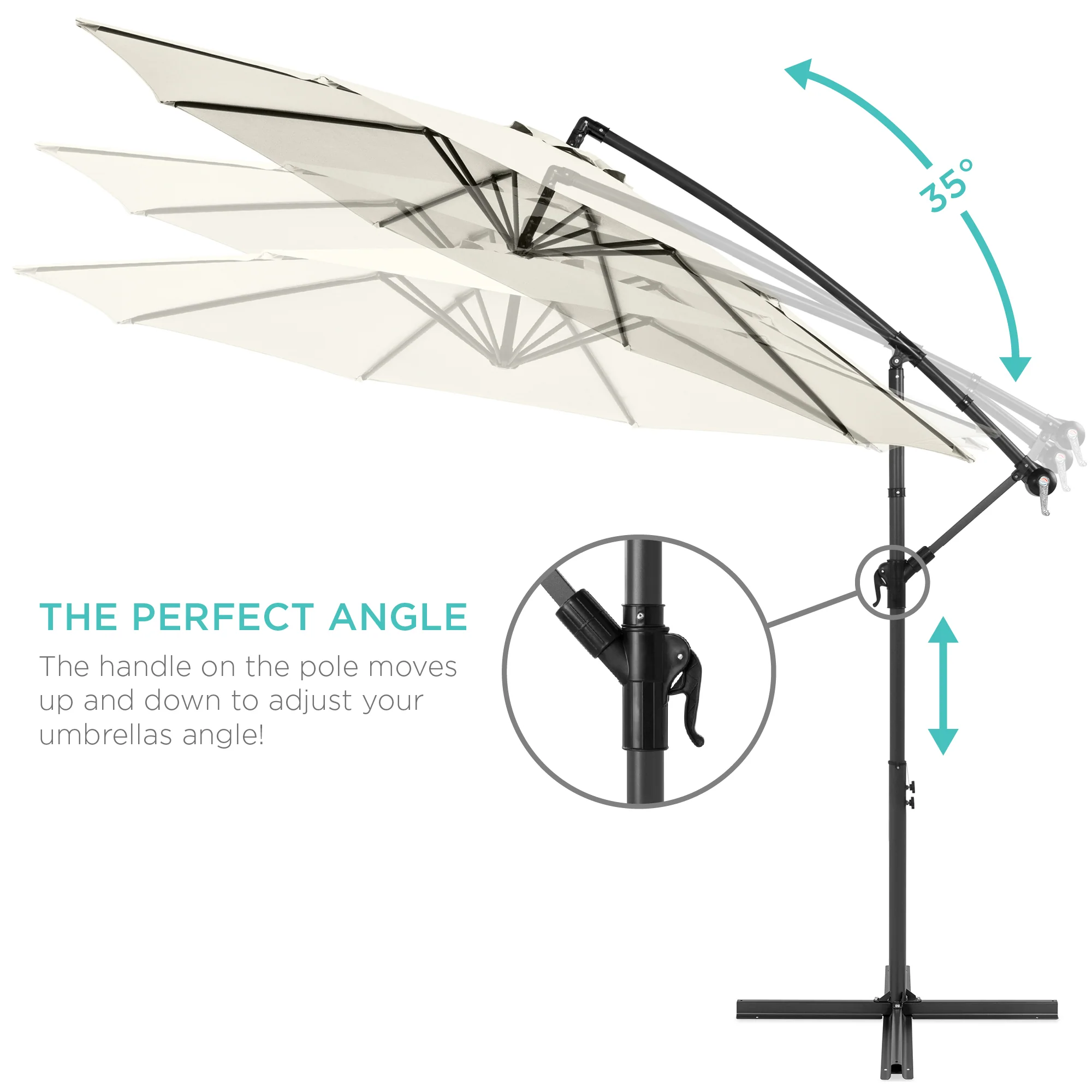 Offset Hanging Patio Umbrella - 10ft - Image 130
