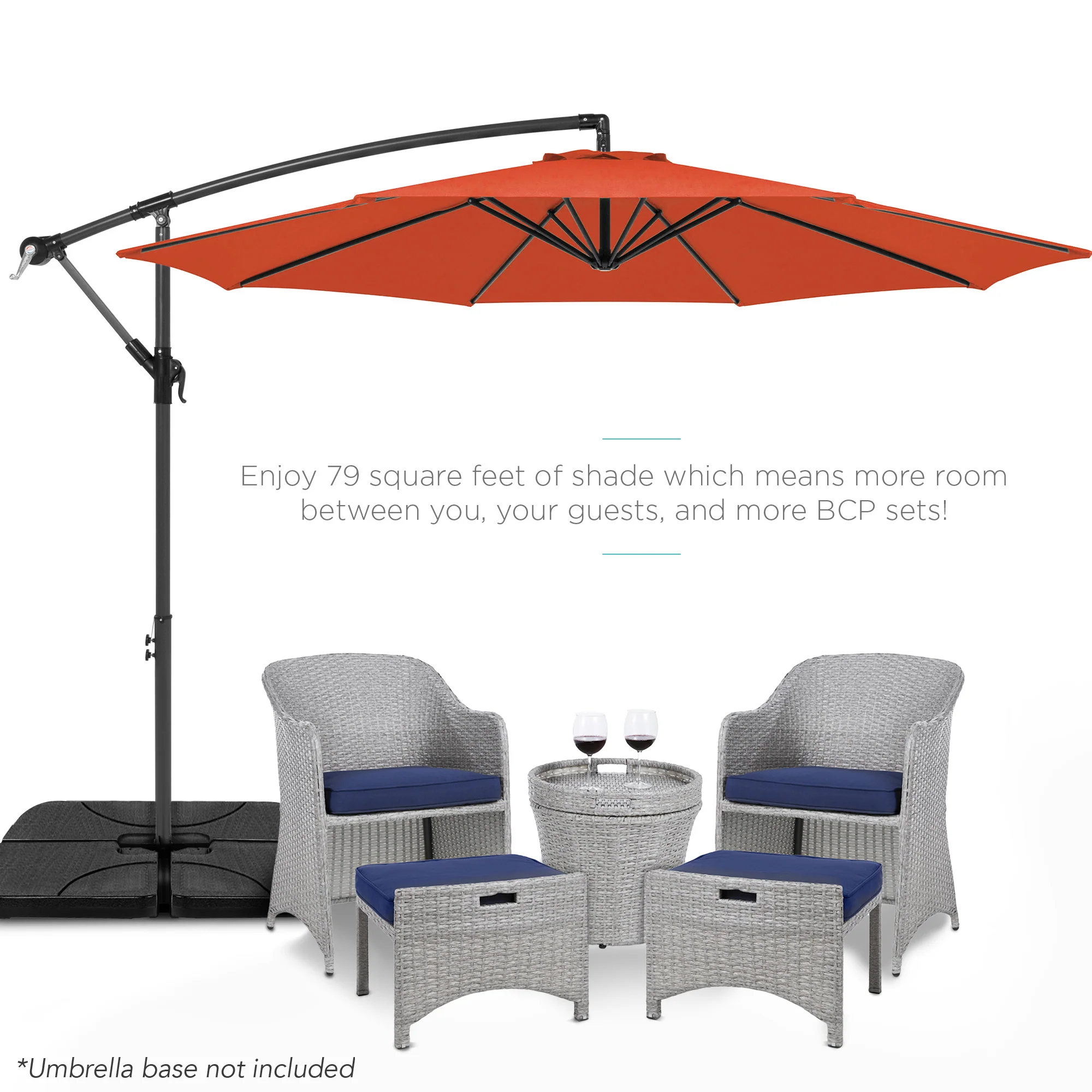 Offset Hanging Patio Umbrella - 10ft - Image 135