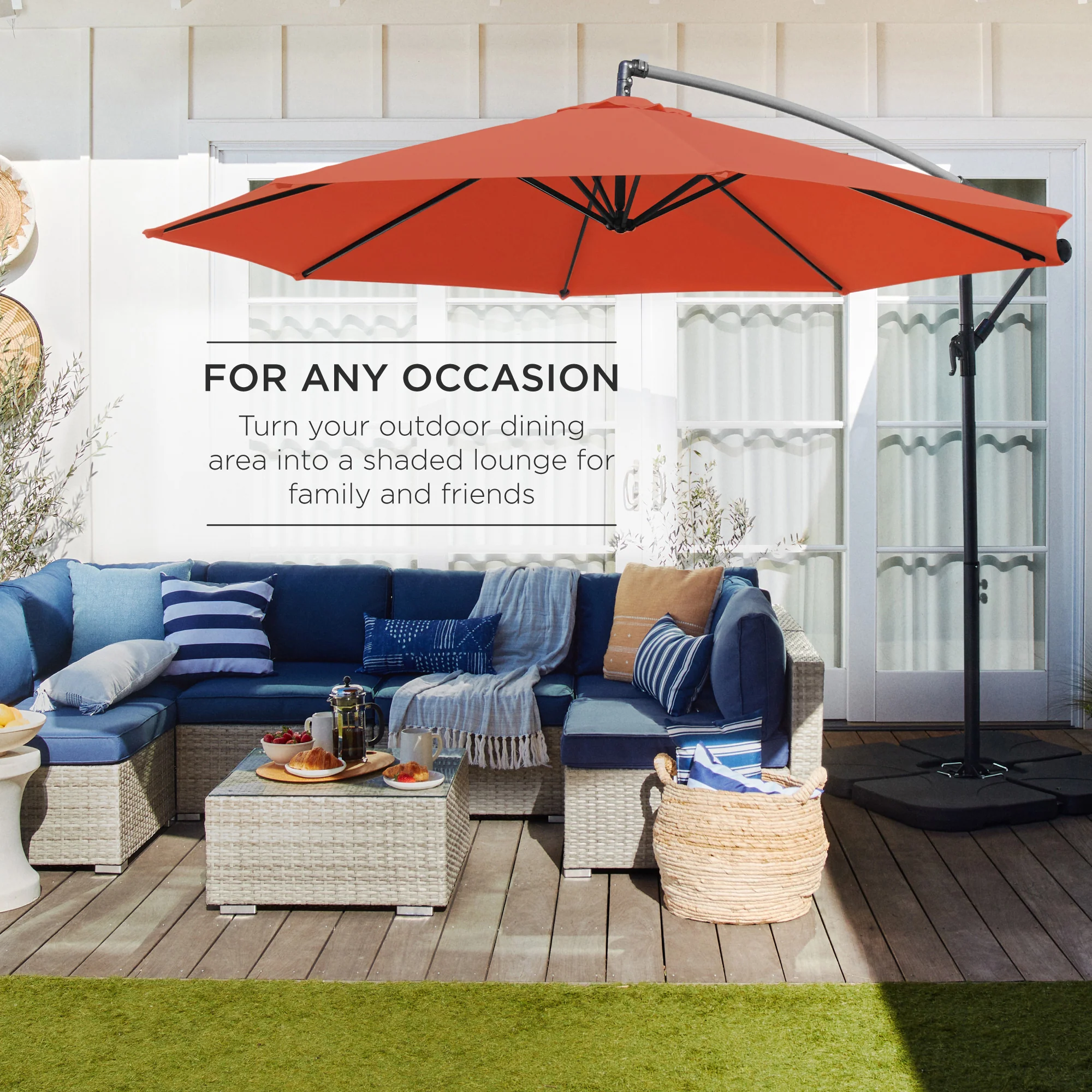 Offset Hanging Patio Umbrella - 10ft - Image 136