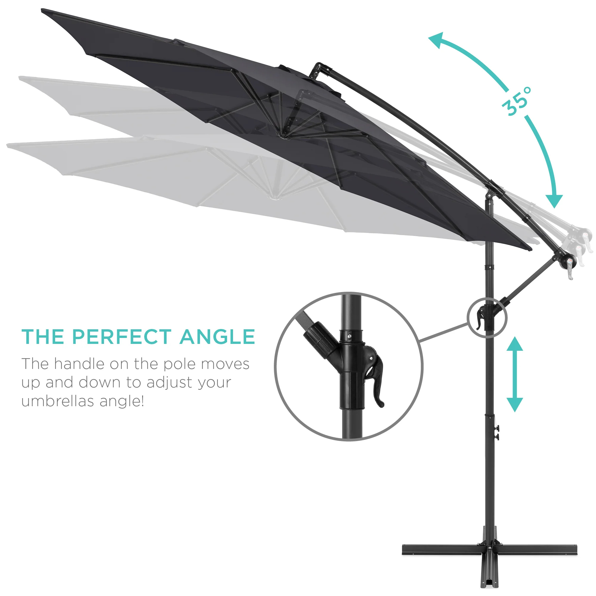 Offset Hanging Patio Umbrella - 10ft - Image 144