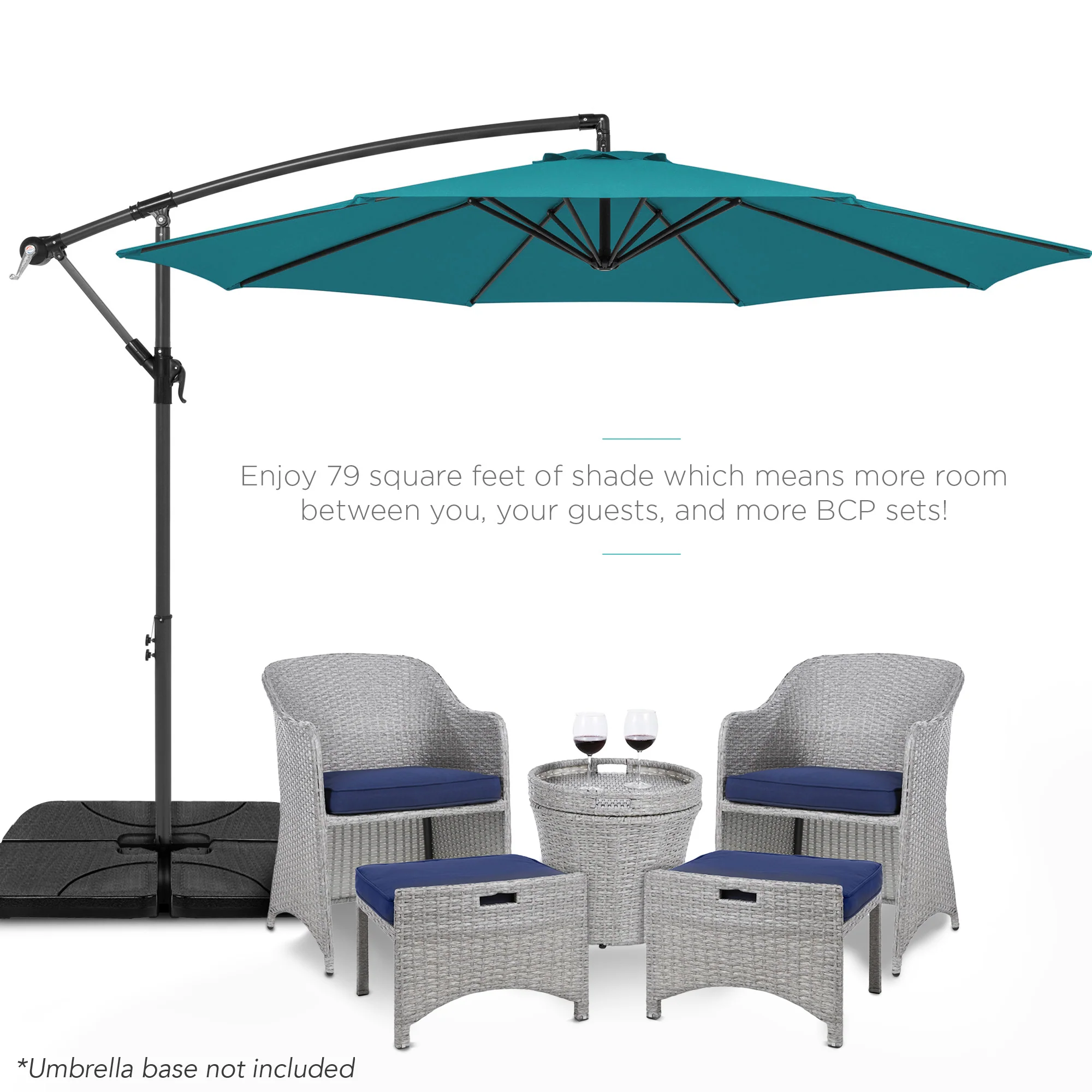 Offset Hanging Patio Umbrella - 10ft - Image 149