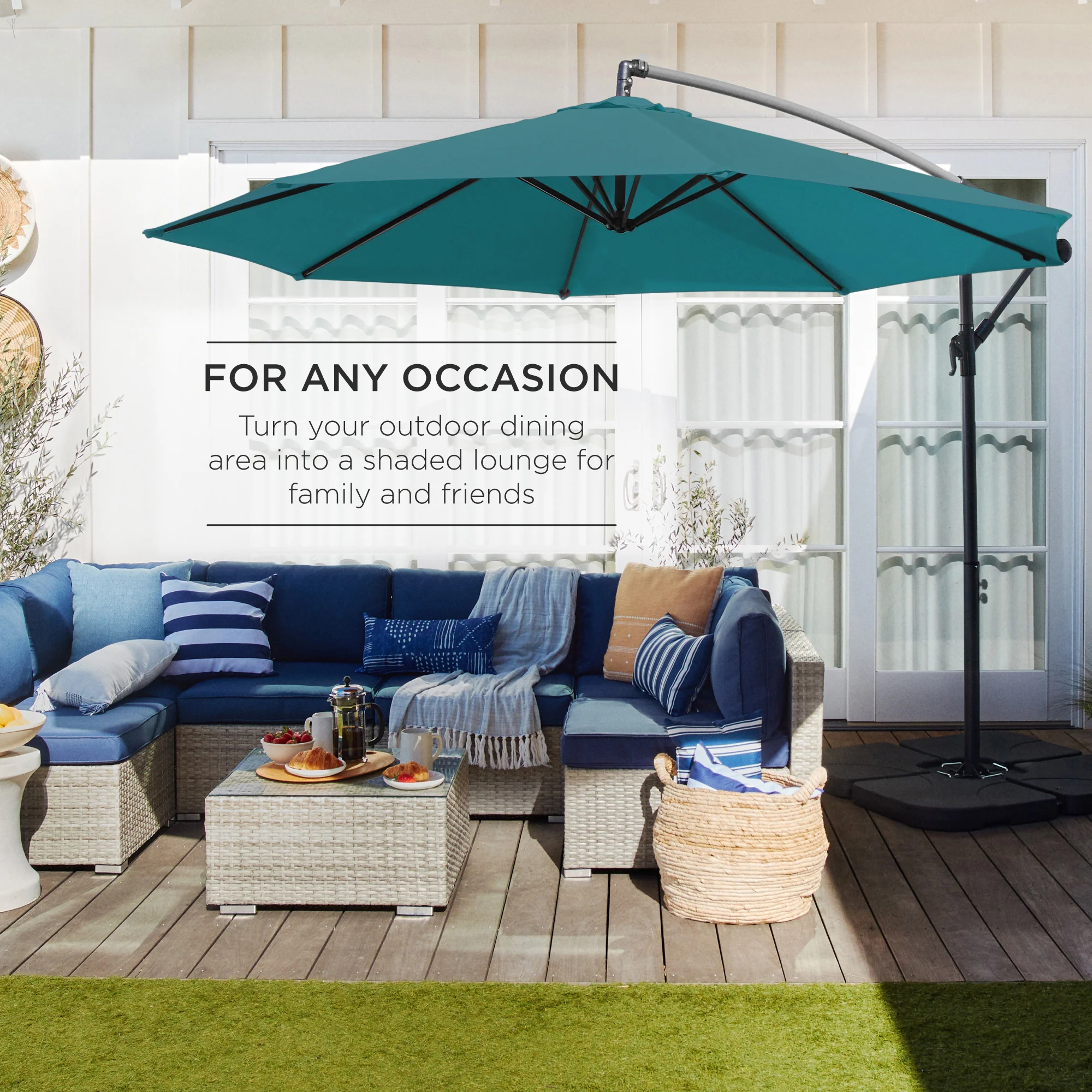 Offset Hanging Patio Umbrella - 10ft - Image 150