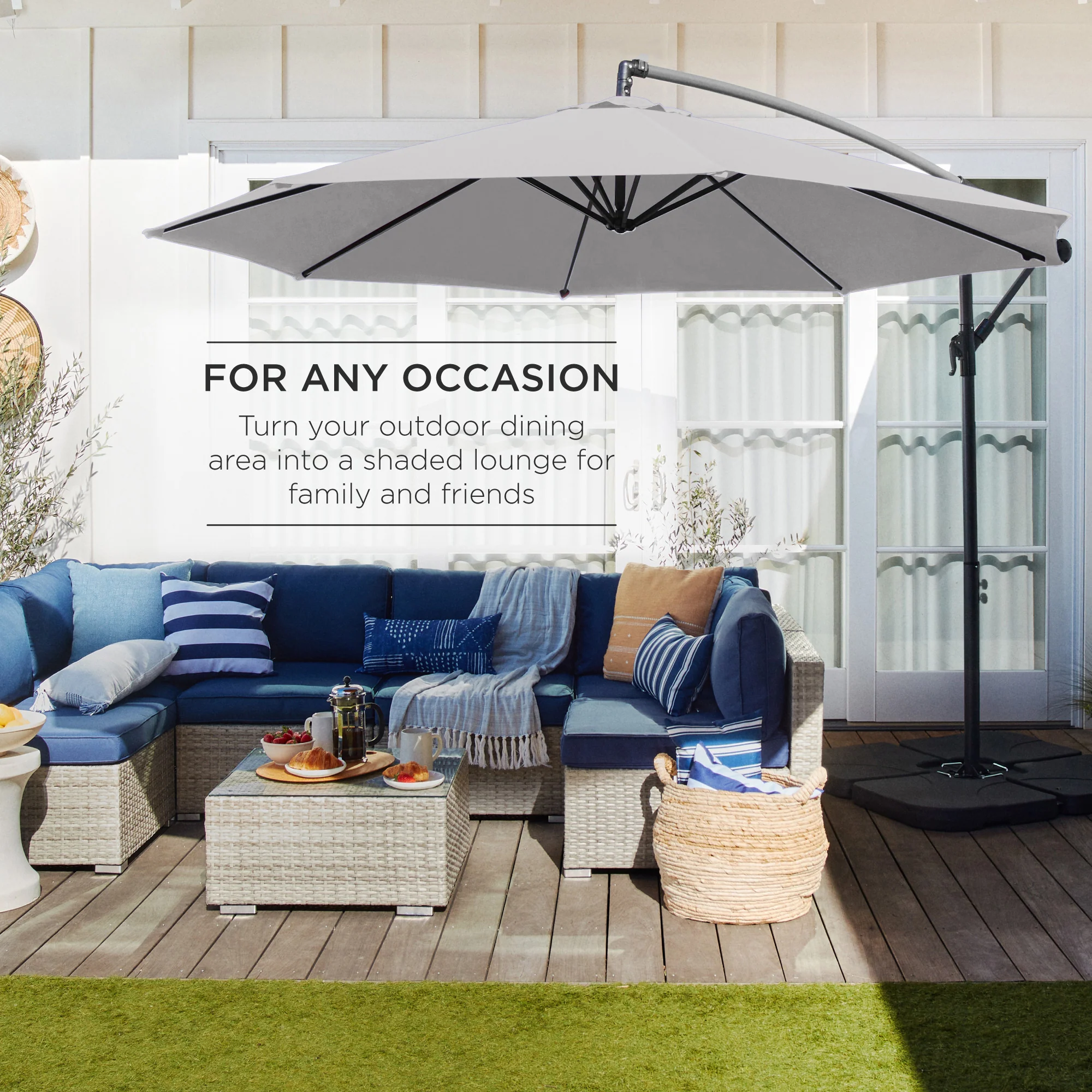 Offset Hanging Patio Umbrella - 10ft - Image 157