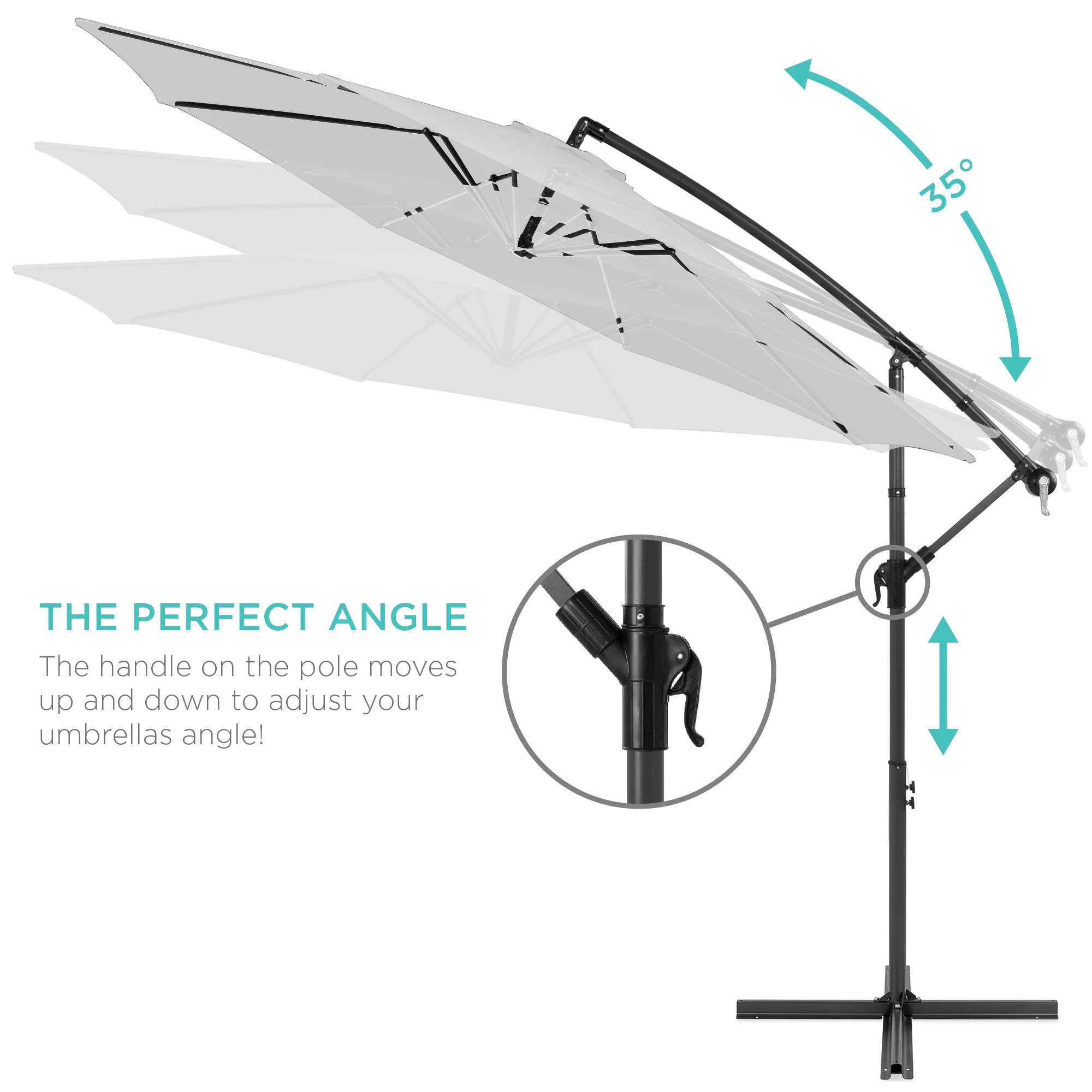 Offset Hanging Patio Umbrella - 10ft - Image 158