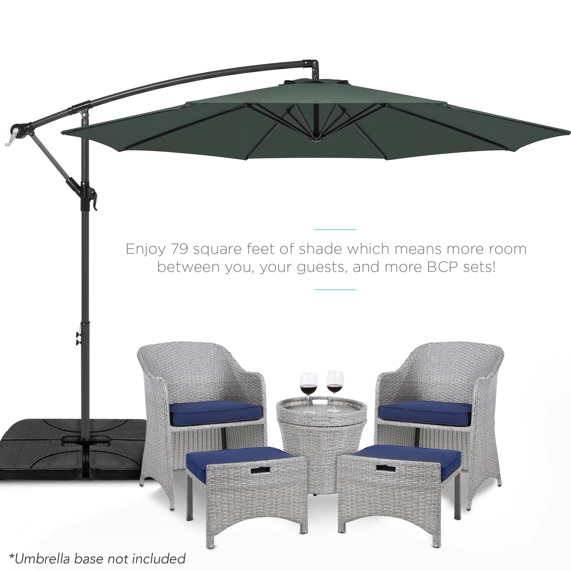 Offset Hanging Patio Umbrella - 10ft - Image 16