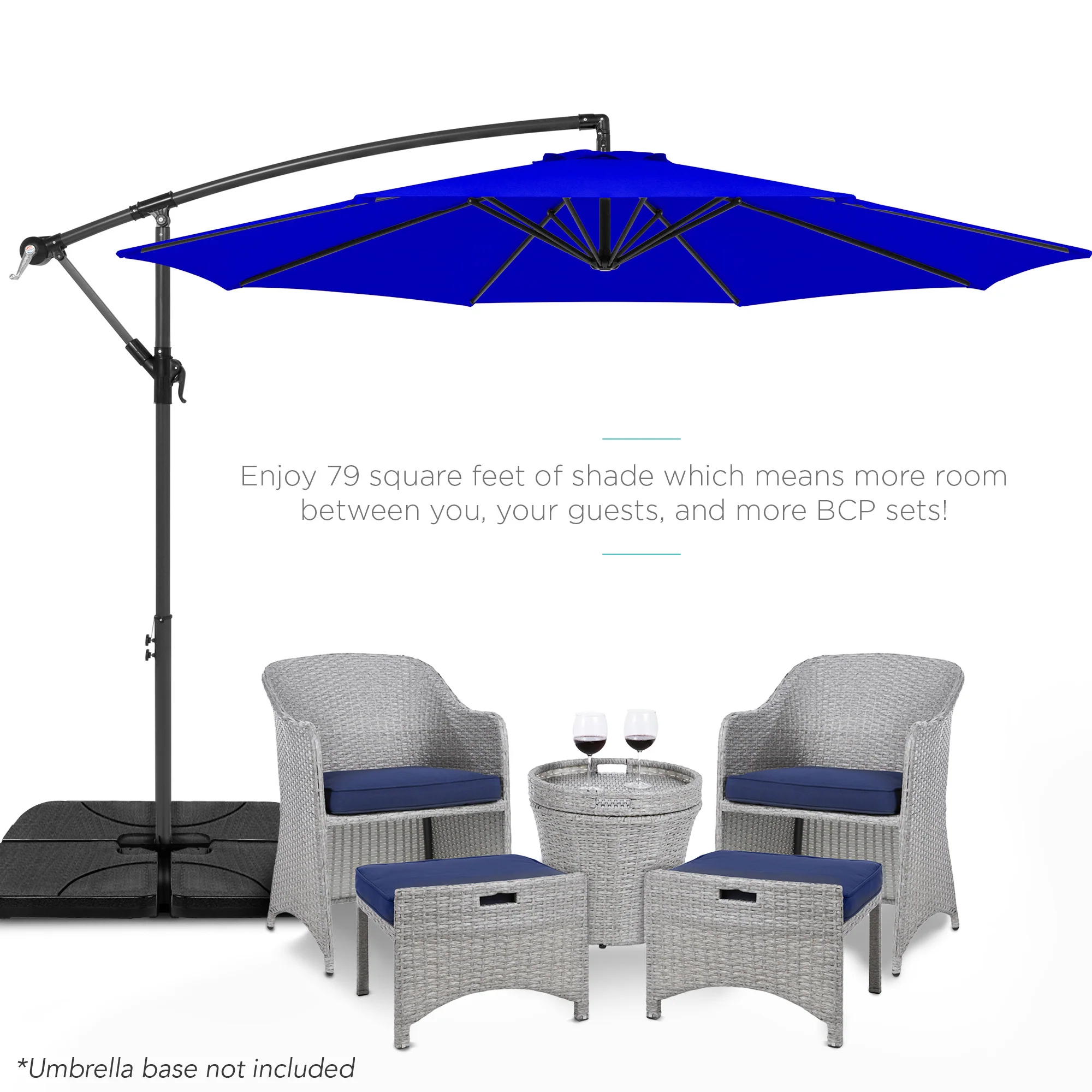 Offset Hanging Patio Umbrella - 10ft - Image 163
