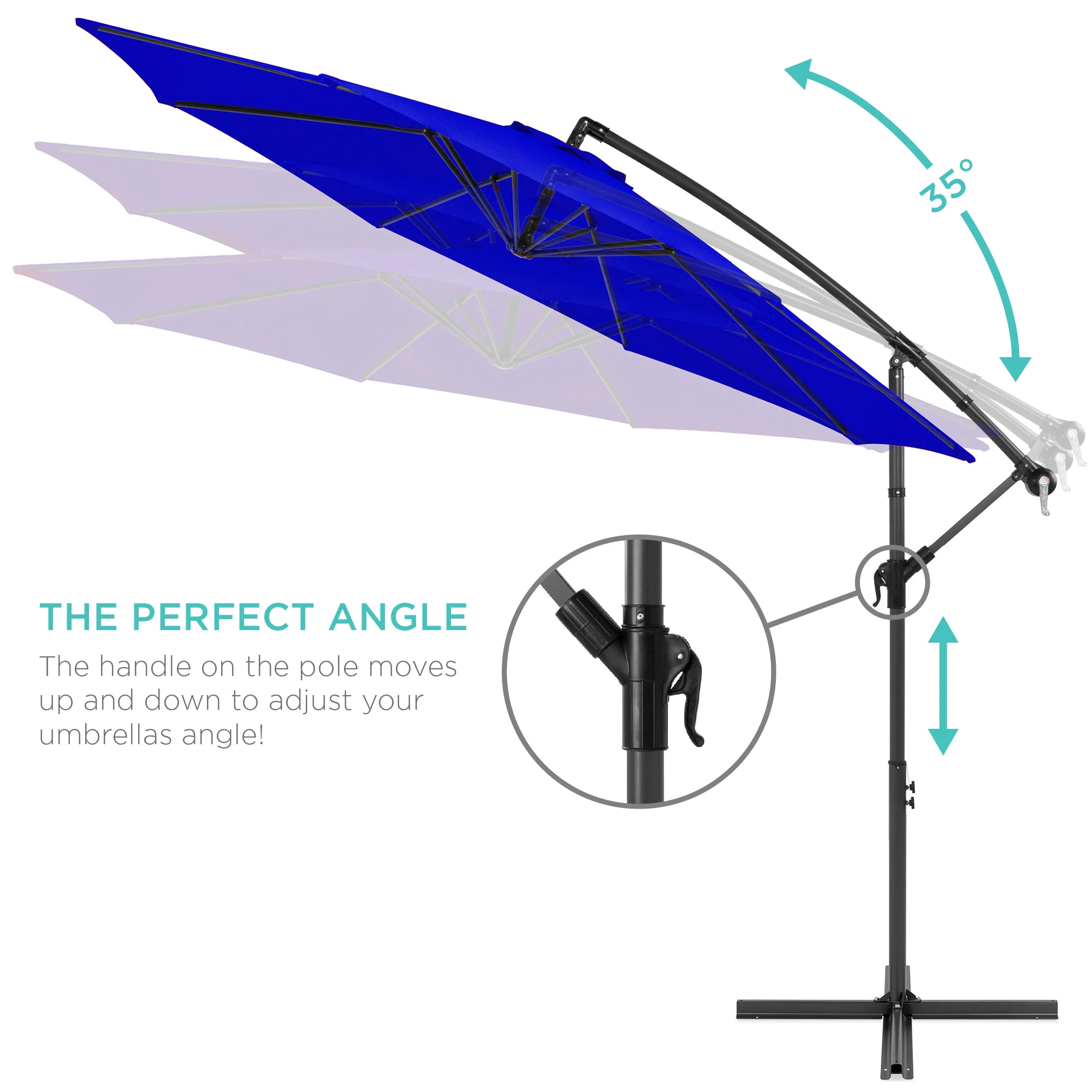 Offset Hanging Patio Umbrella - 10ft - Image 165