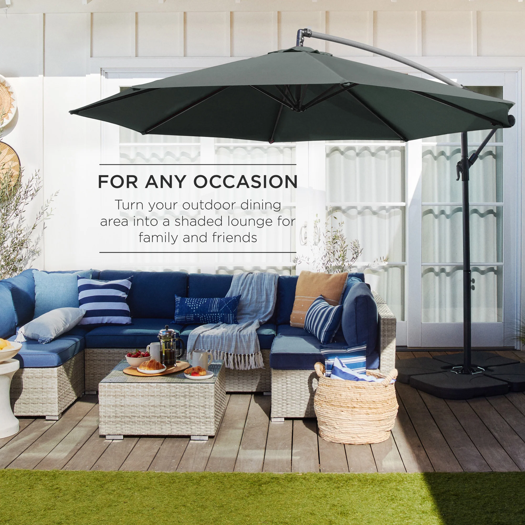 Offset Hanging Patio Umbrella - 10ft - Image 17