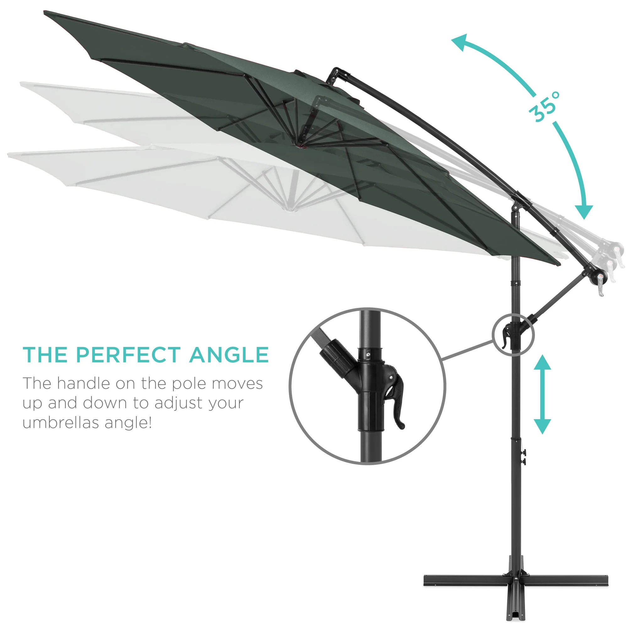 Offset Hanging Patio Umbrella - 10ft - Image 18