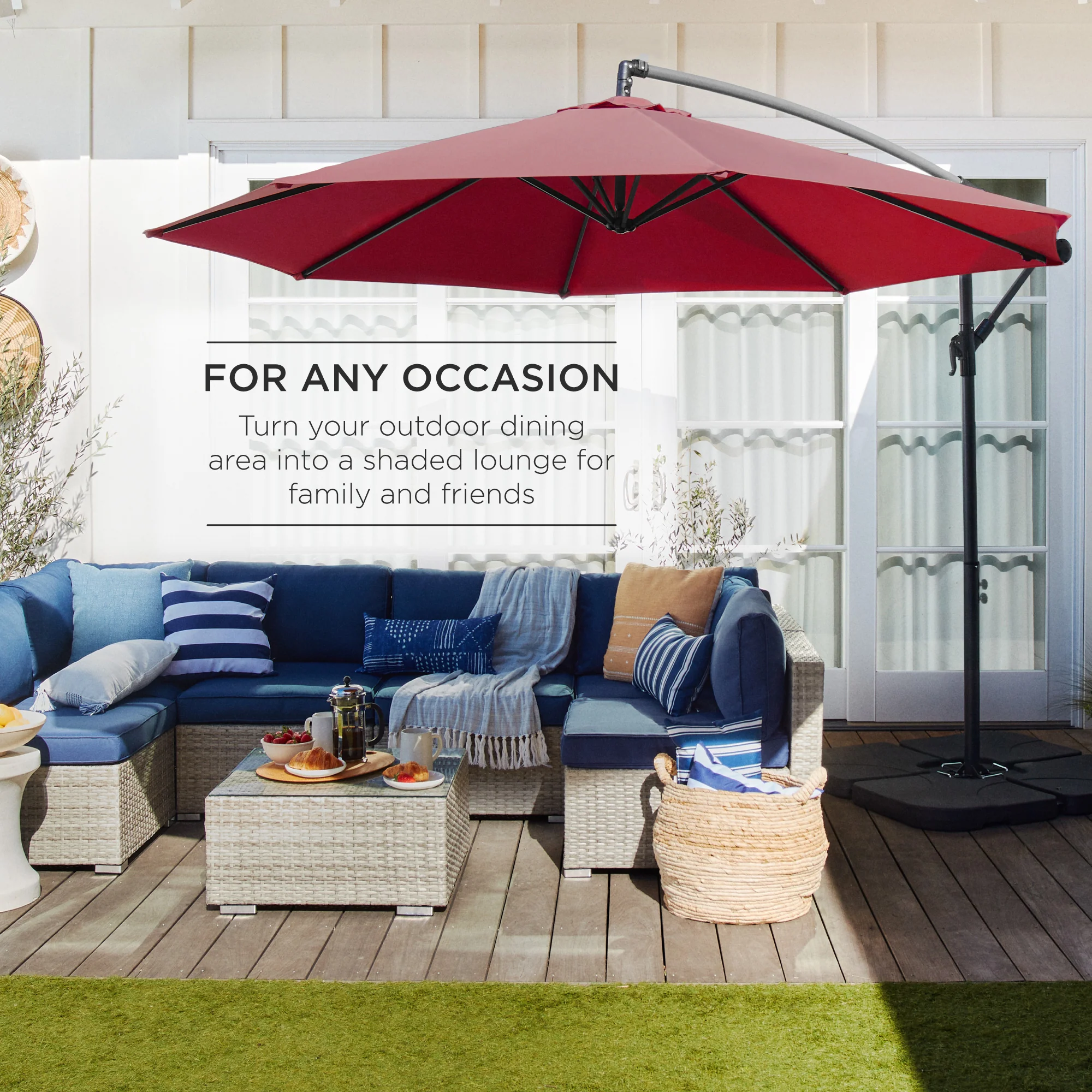 Offset Hanging Patio Umbrella - 10ft - Image 24