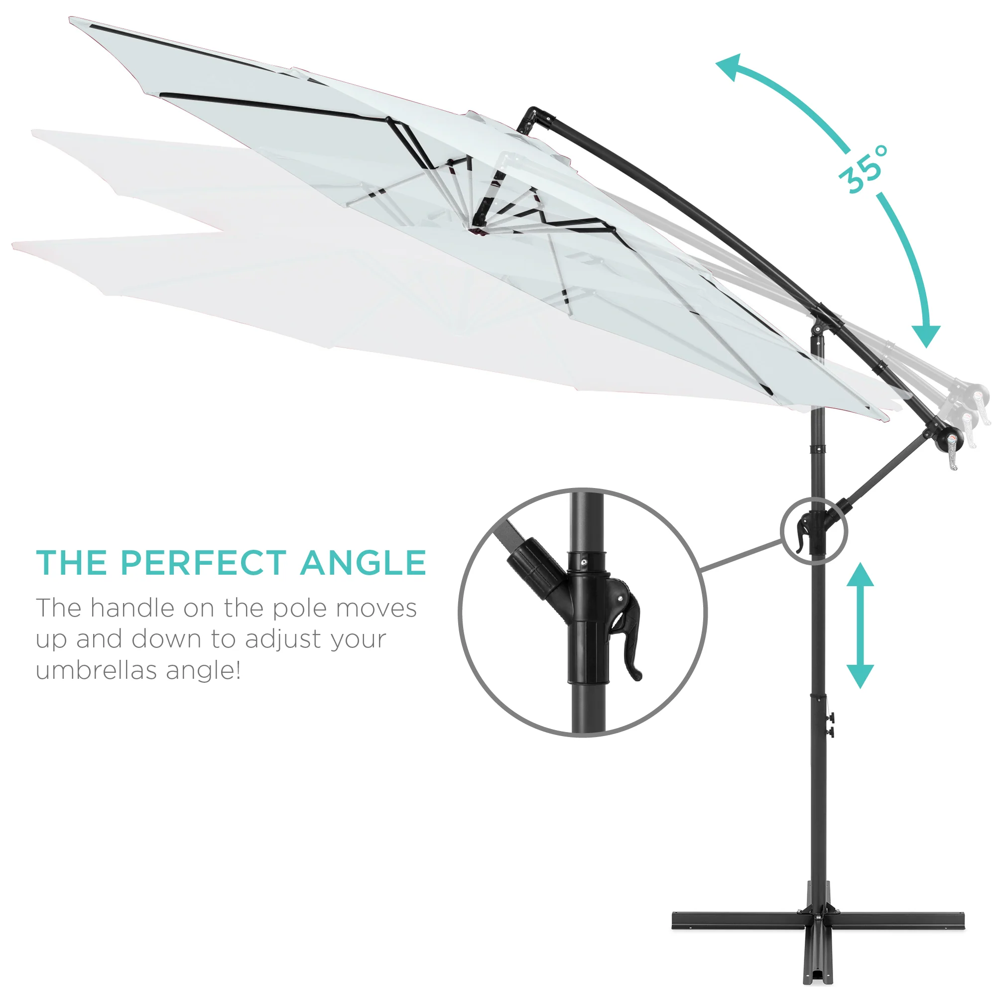Offset Hanging Patio Umbrella - 10ft - Image 32