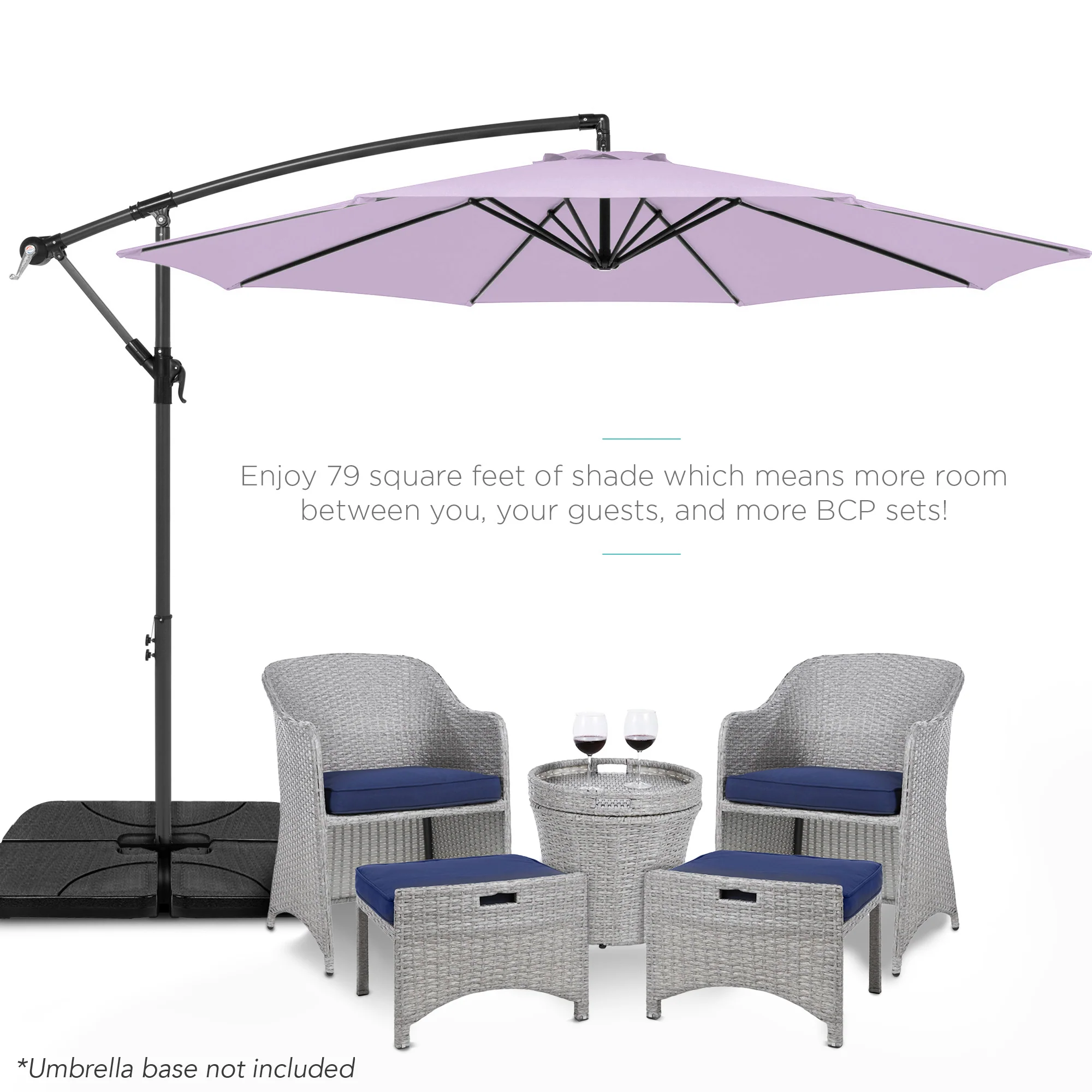 Offset Hanging Patio Umbrella - 10ft - Image 37