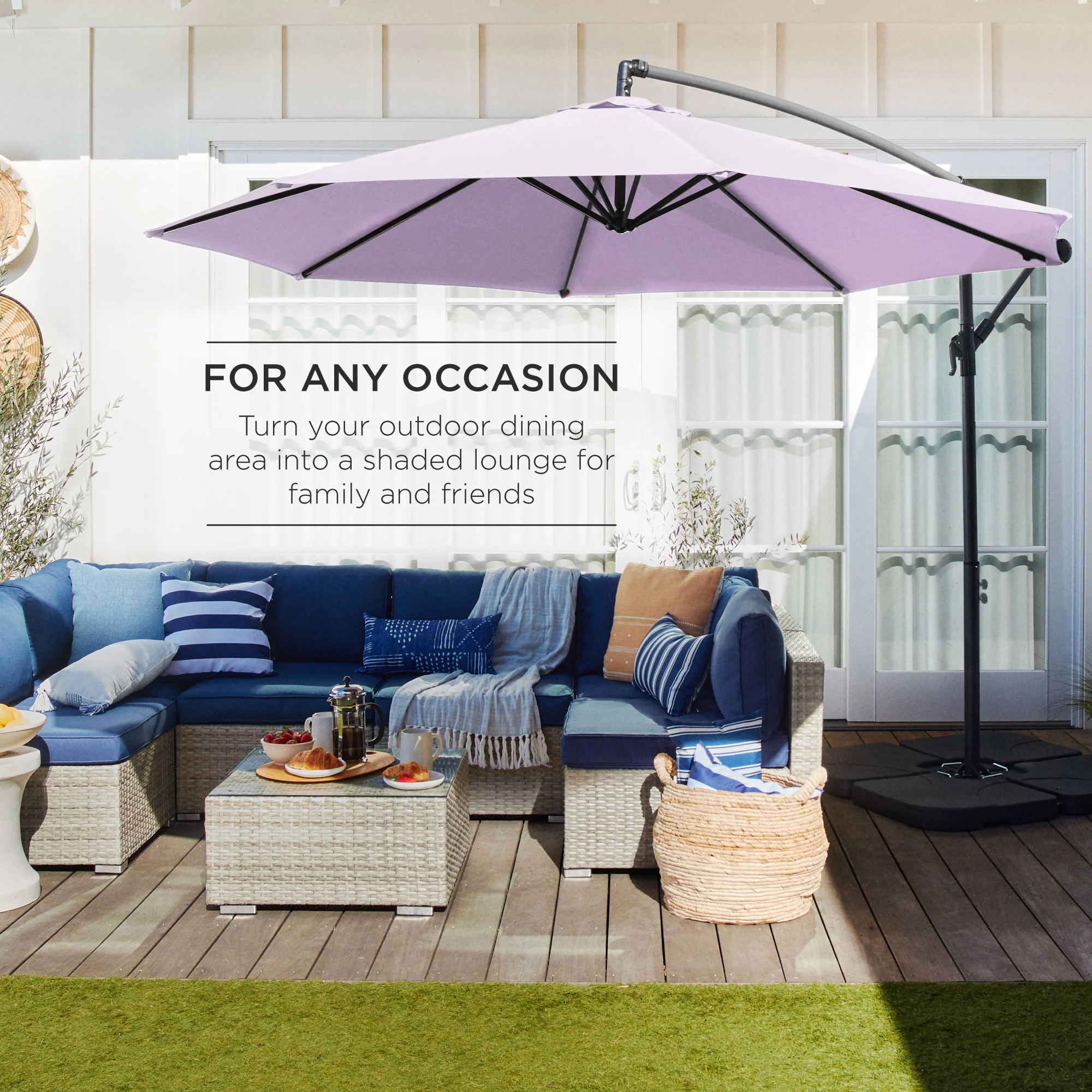 Offset Hanging Patio Umbrella - 10ft - Image 38