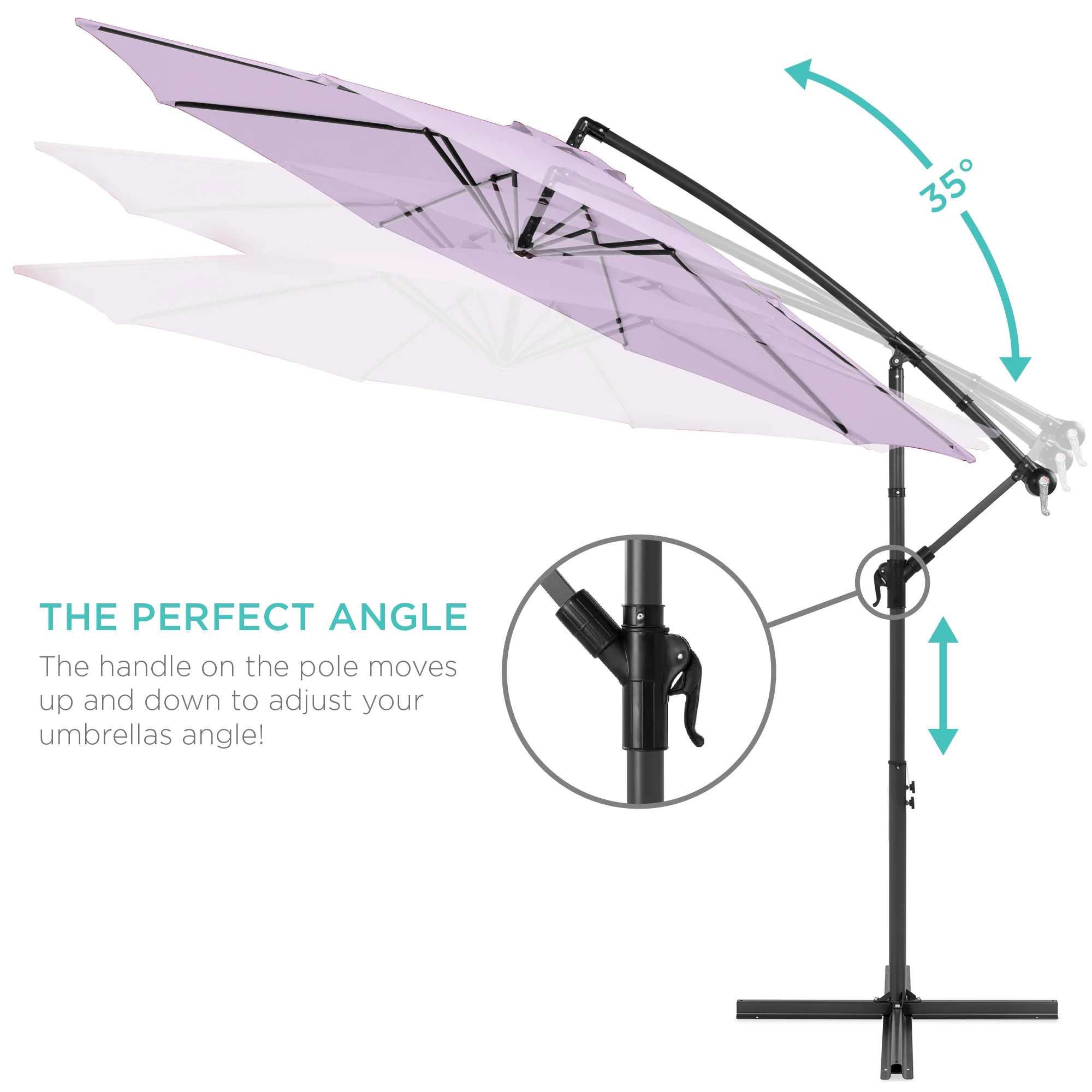Offset Hanging Patio Umbrella - 10ft - Image 39