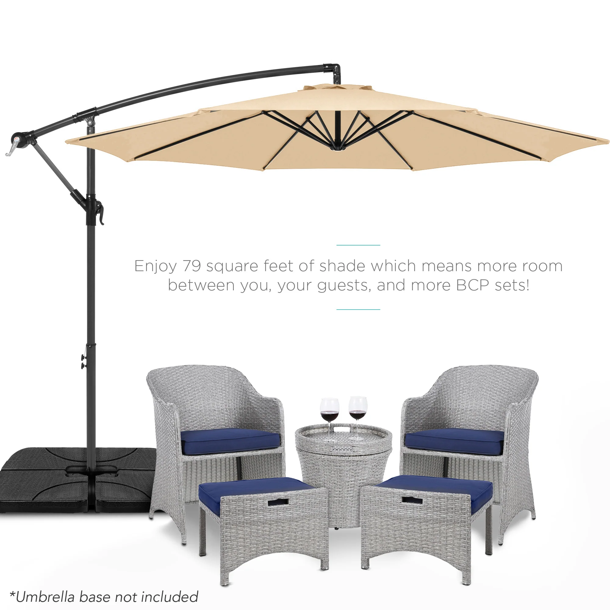 Offset Hanging Patio Umbrella - 10ft - Image 44