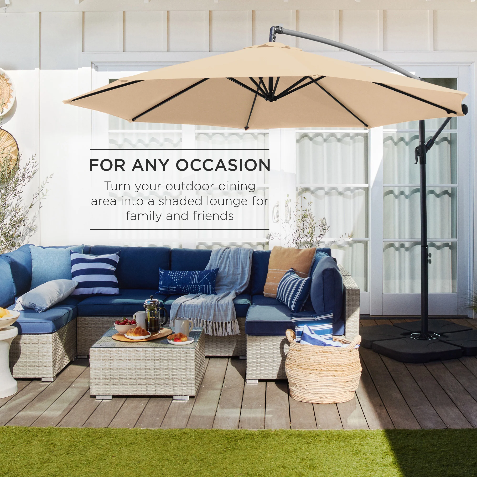 Offset Hanging Patio Umbrella - 10ft - Image 45