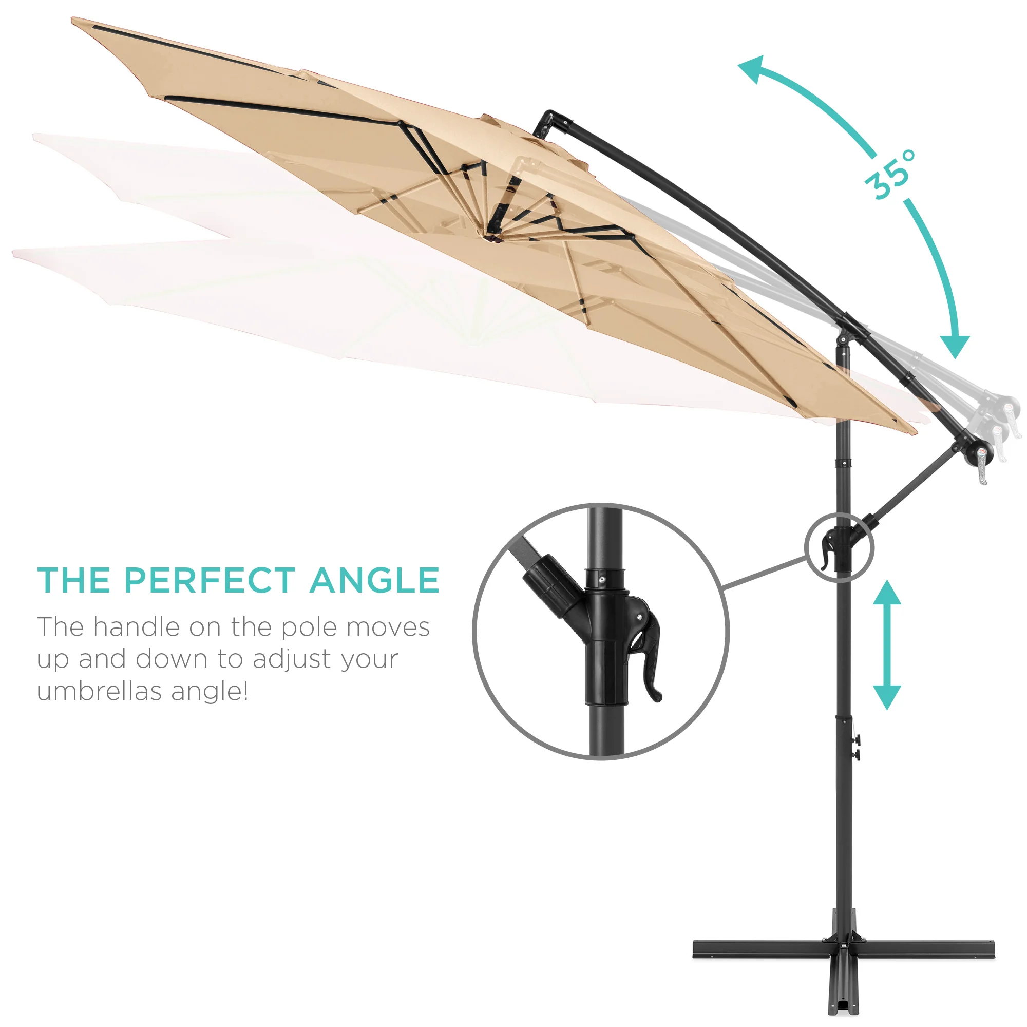 Offset Hanging Patio Umbrella - 10ft - Image 46