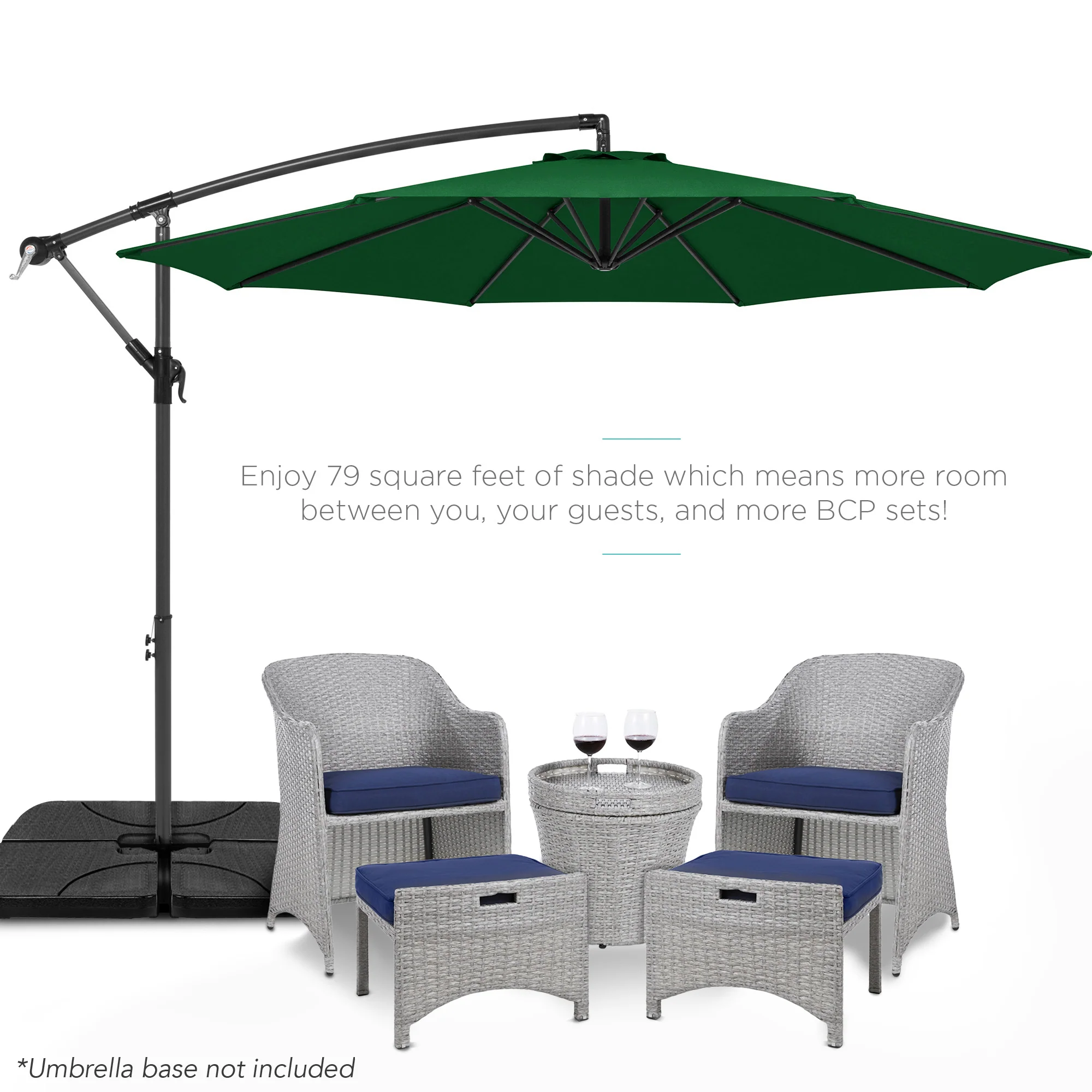 Offset Hanging Patio Umbrella - 10ft - Image 51