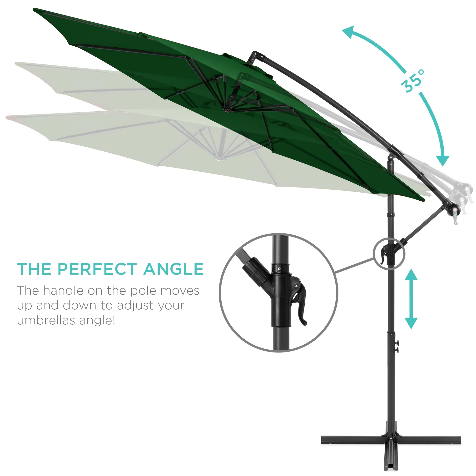 Offset Hanging Patio Umbrella - 10ft - Image 53