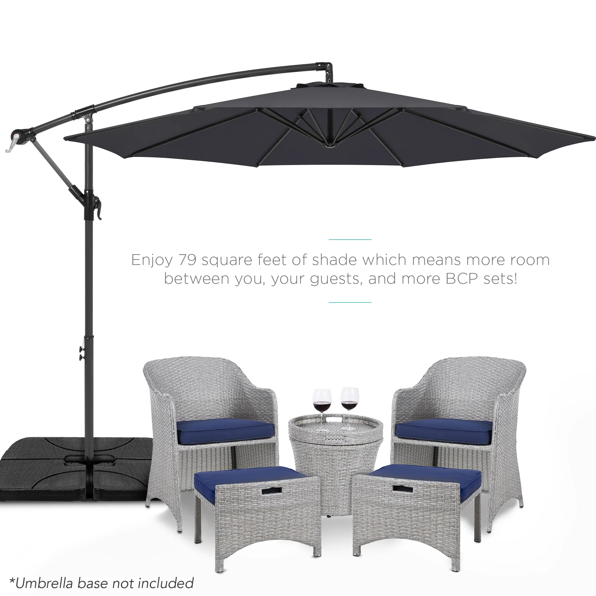 Offset Hanging Patio Umbrella - 10ft - Image 58
