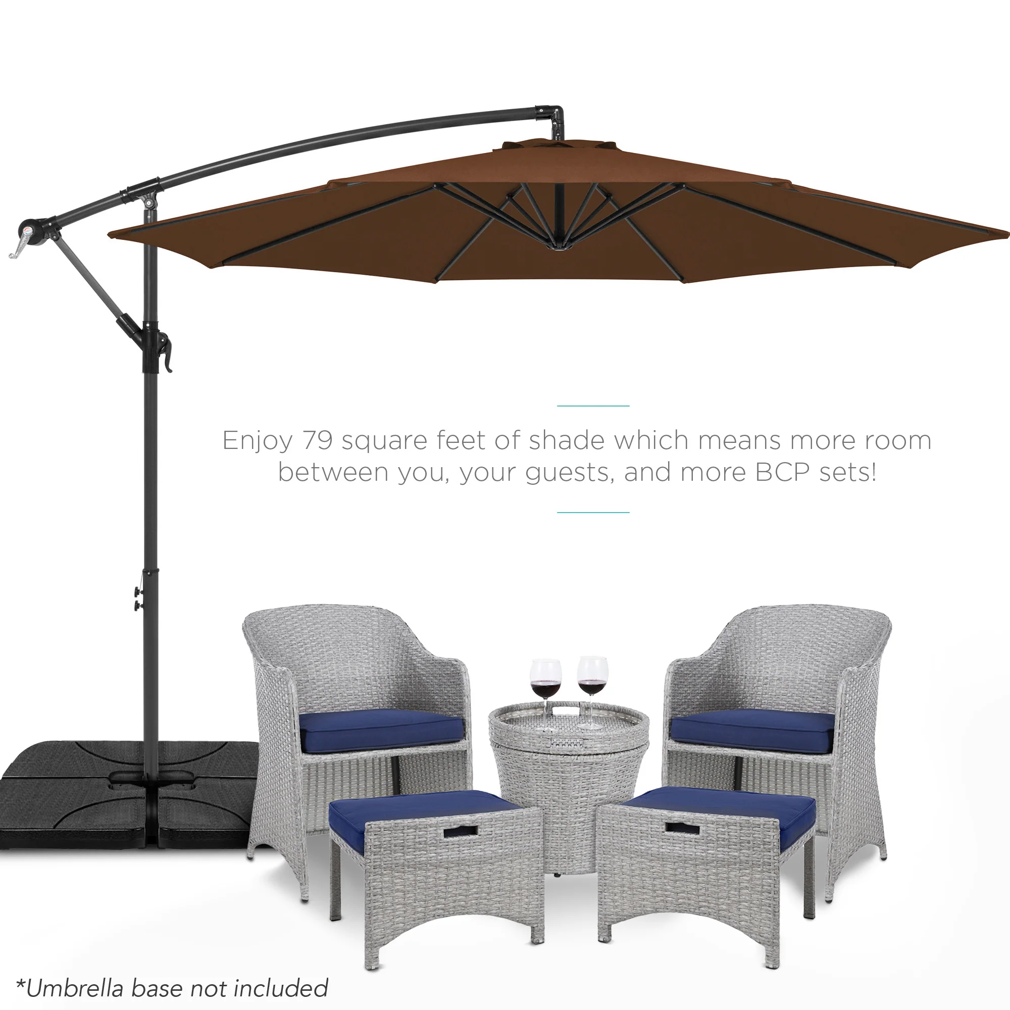 Offset Hanging Patio Umbrella - 10ft - Image 65