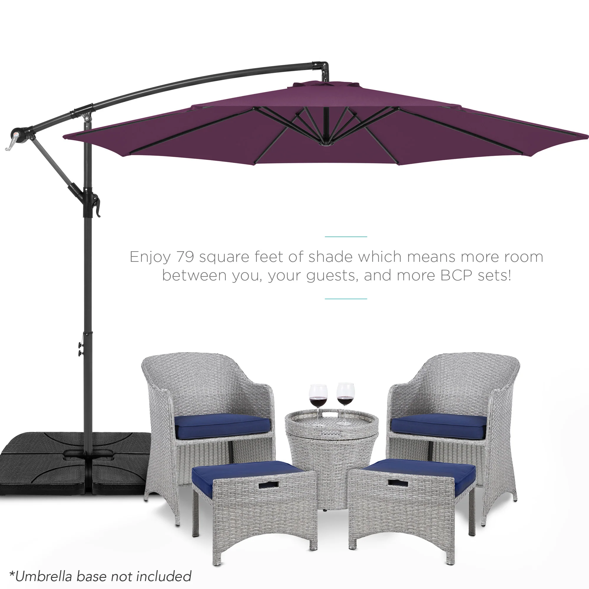 Offset Hanging Patio Umbrella - 10ft - Image 72
