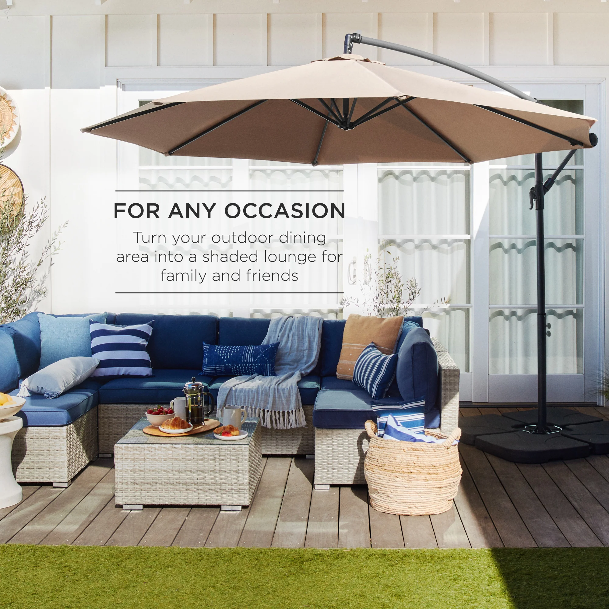 Offset Hanging Patio Umbrella - 10ft - Image 80