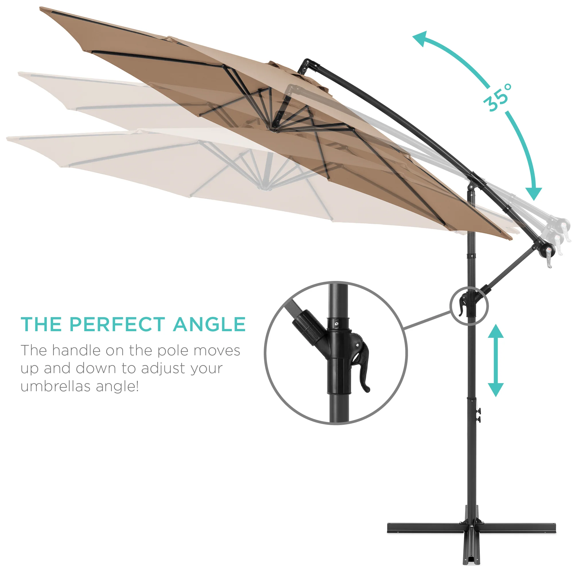 Offset Hanging Patio Umbrella - 10ft - Image 81