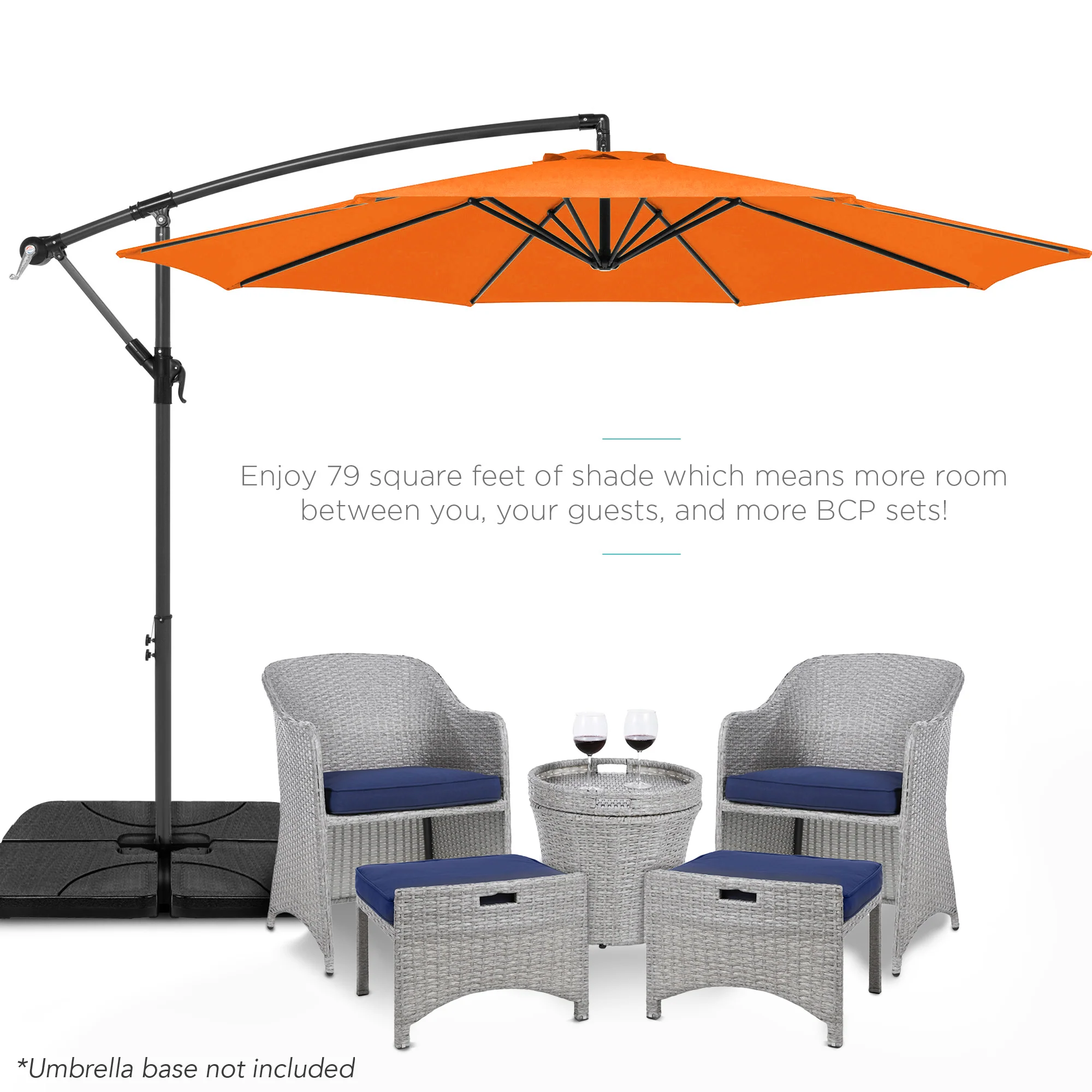 Offset Hanging Patio Umbrella - 10ft - Image 86