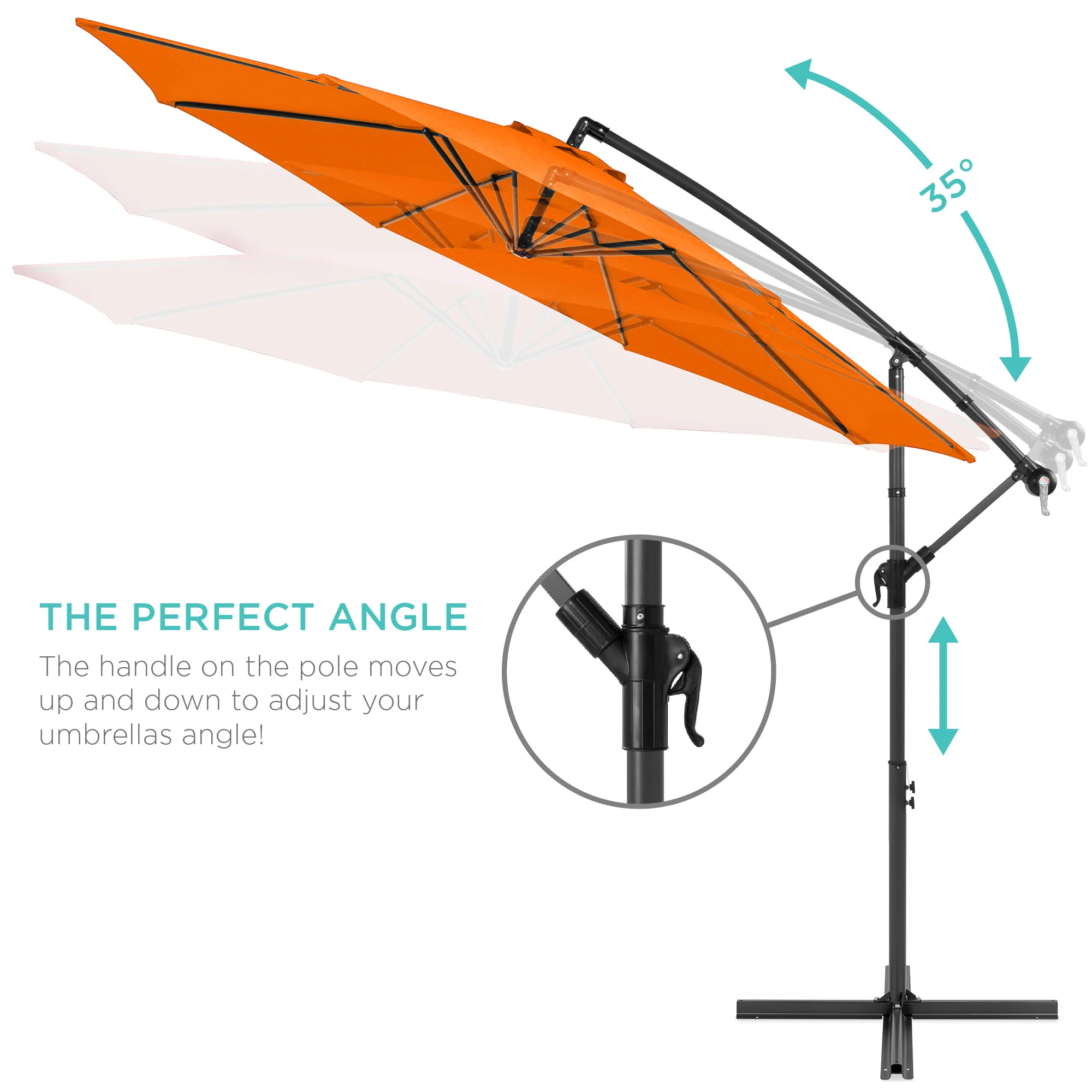 Offset Hanging Patio Umbrella - 10ft - Image 88