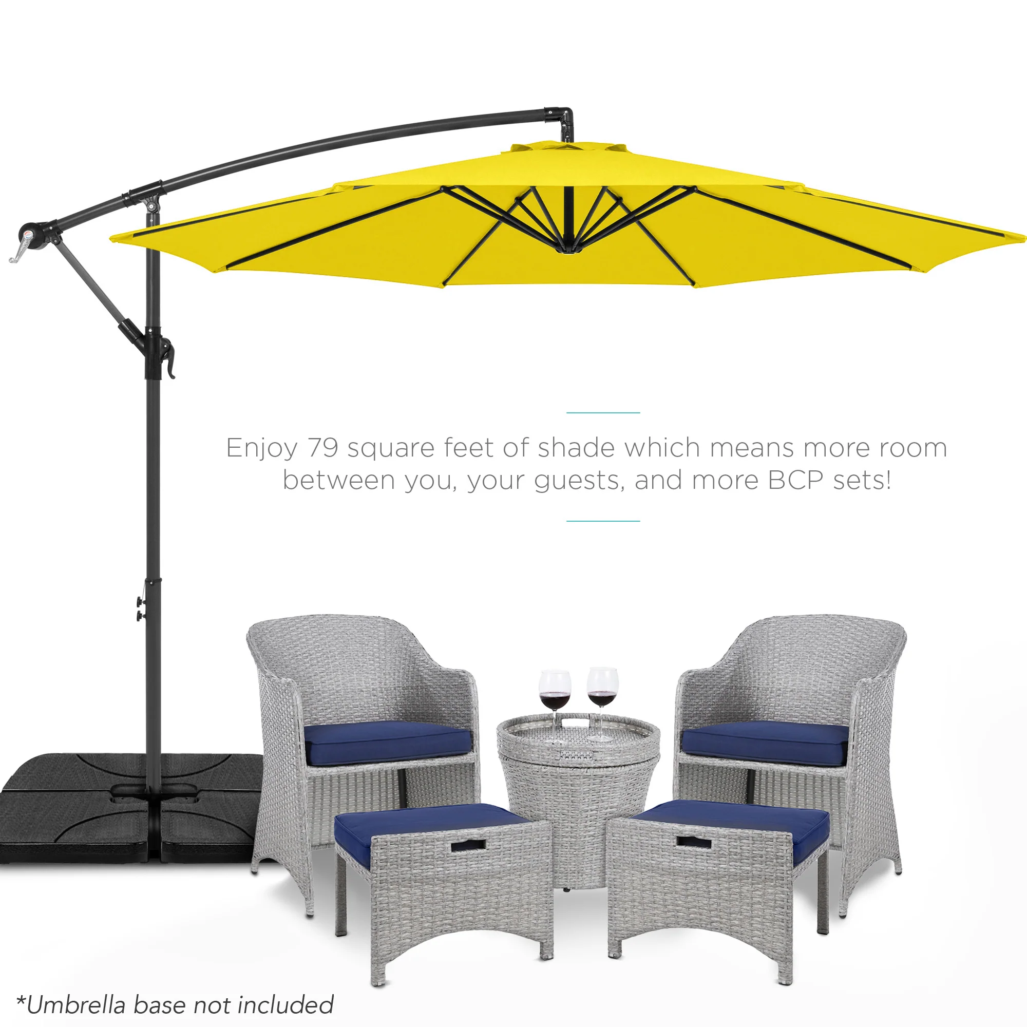 Offset Hanging Patio Umbrella - 10ft - Image 93