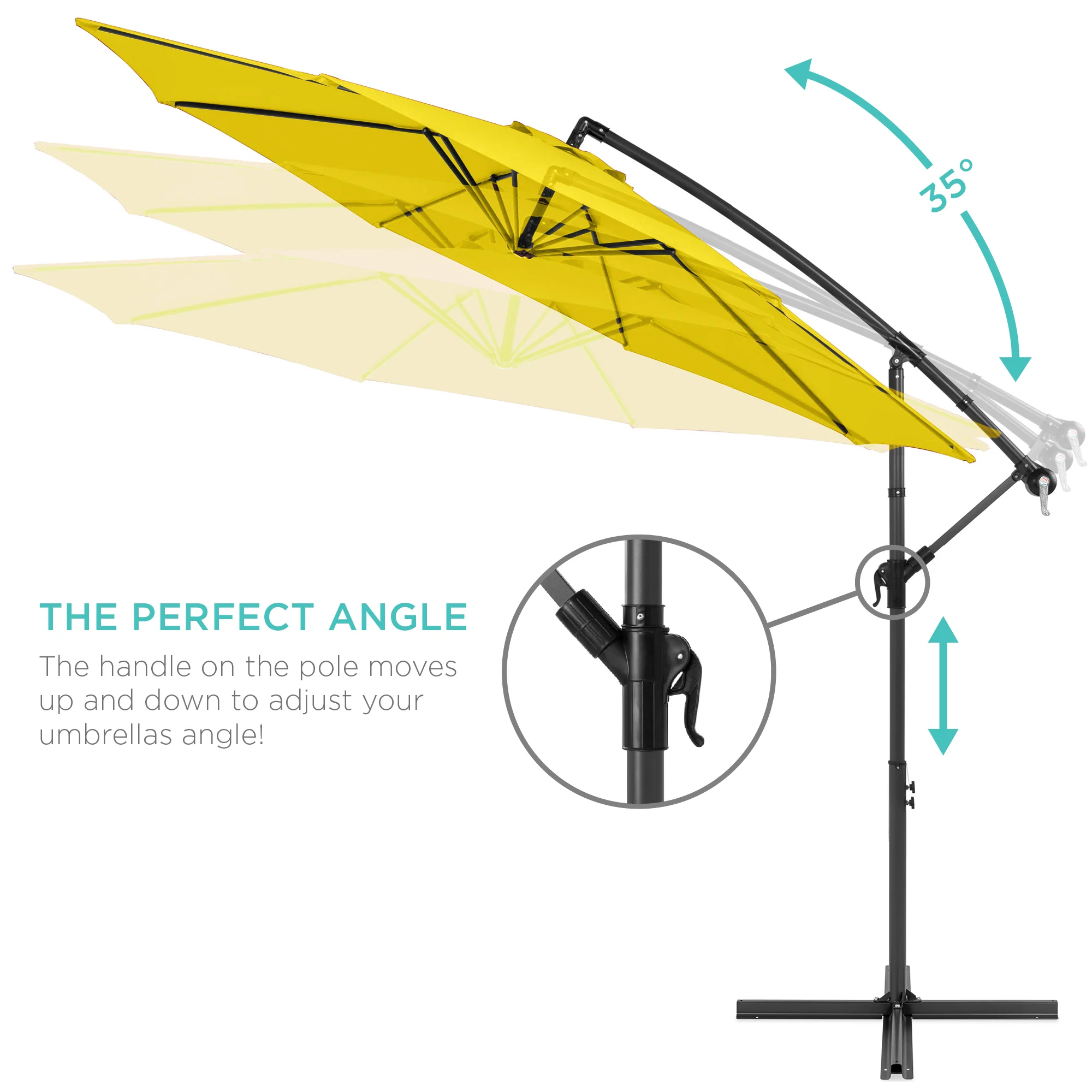Offset Hanging Patio Umbrella - 10ft - Image 95