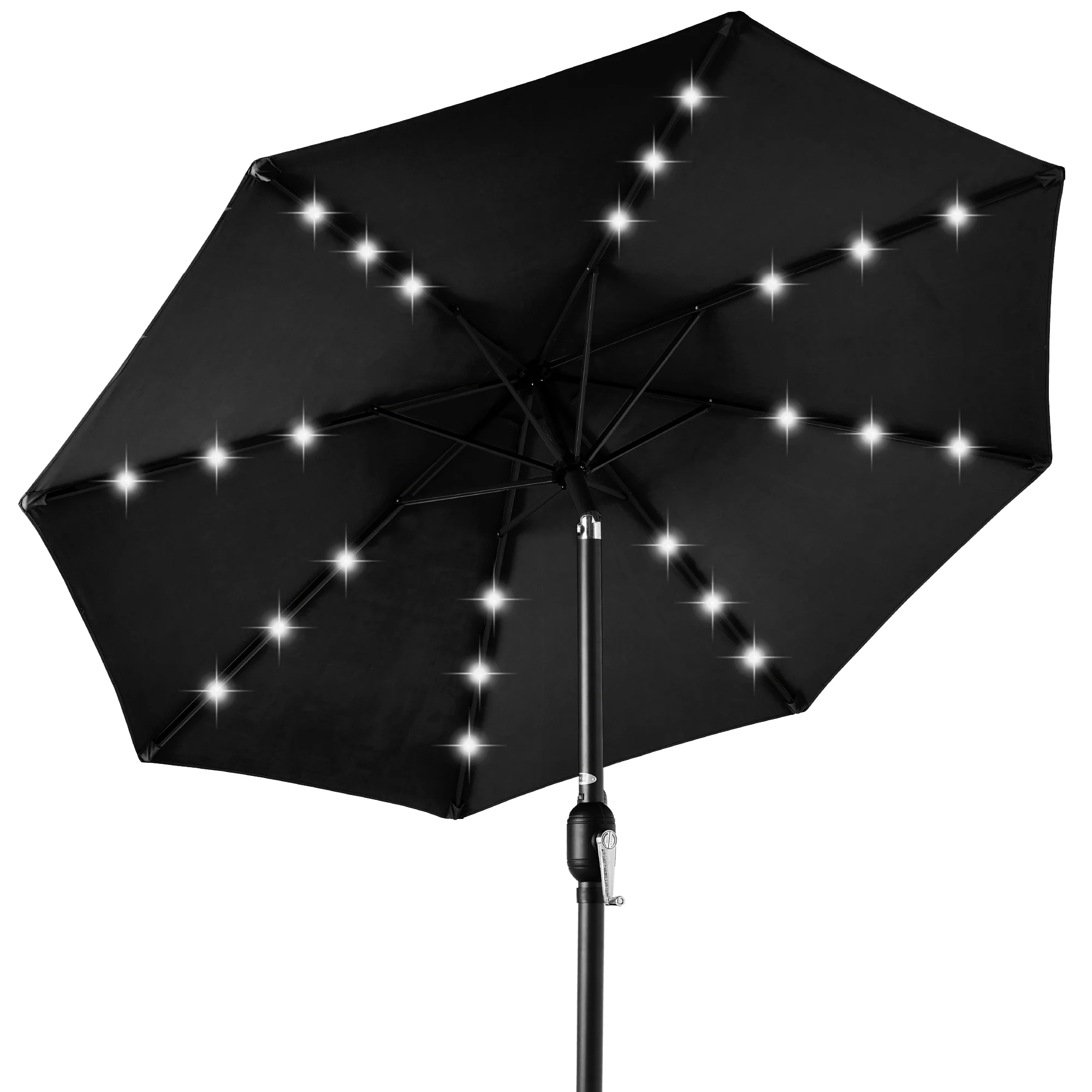 Solar LED Lighted Patio Umbrella w/ Tilt Adjustment, UV-Resistant - 10ft - Image 127