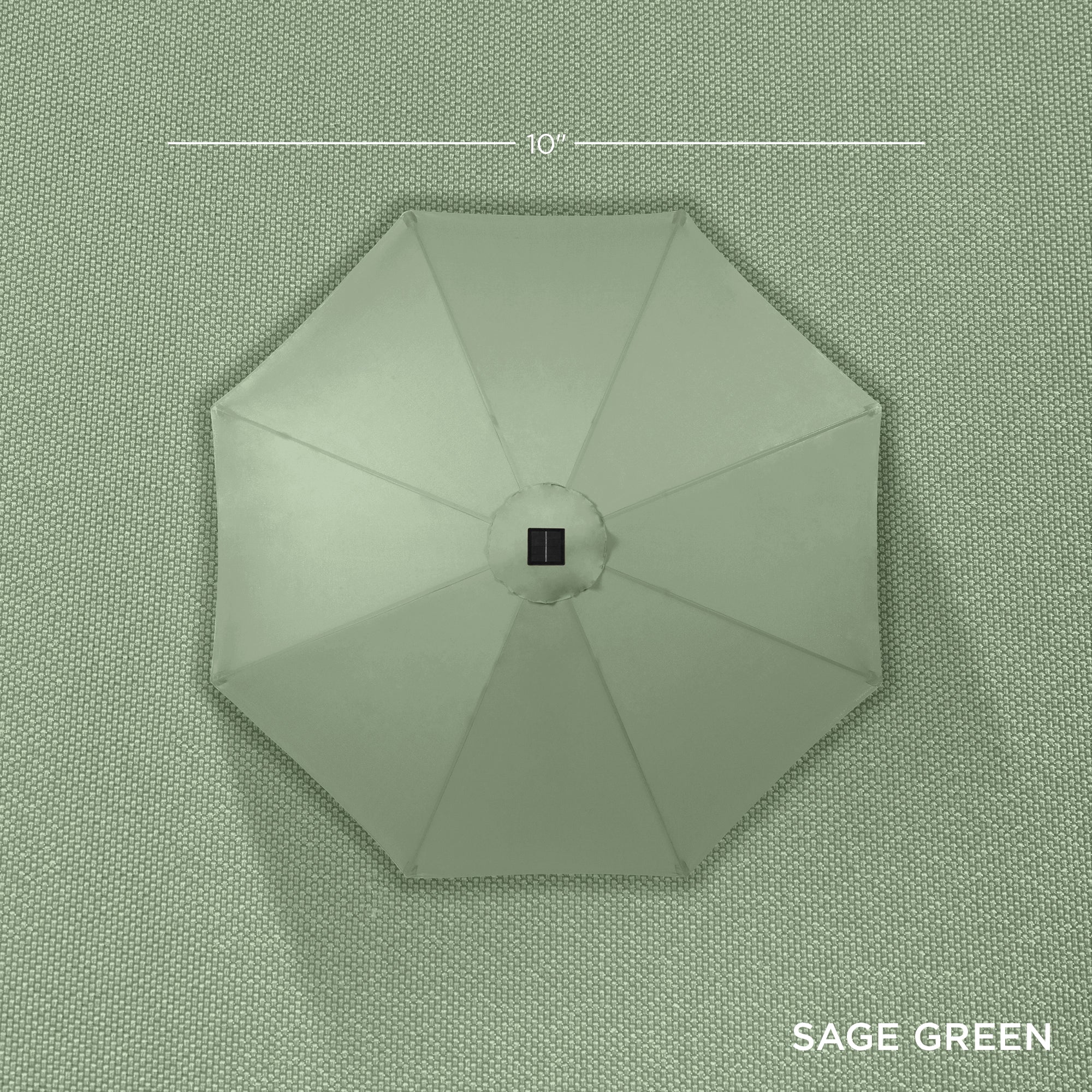 Solar LED Lighted Patio Umbrella w/ Tilt Adjustment, UV-Resistant - 10ft - Image 158