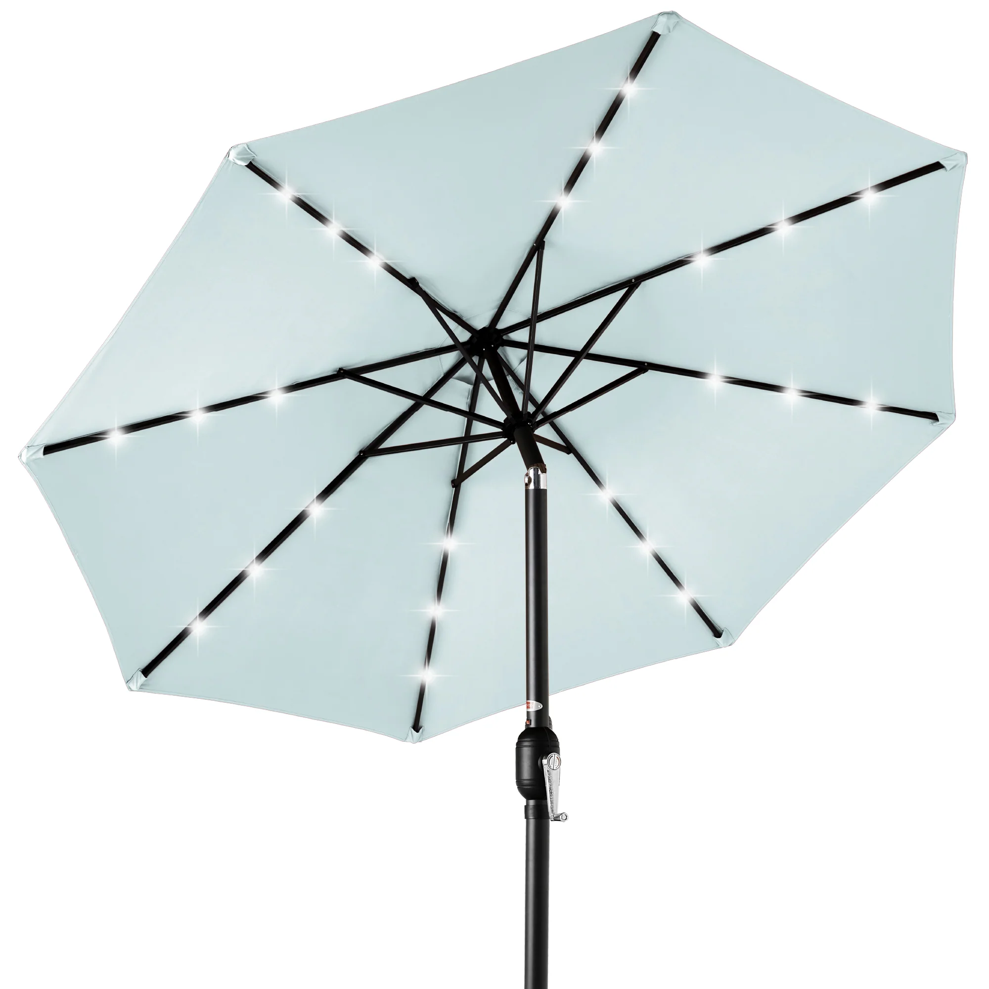 Solar LED Lighted Patio Umbrella w/ Tilt Adjustment, UV-Resistant - 10ft - Image 85