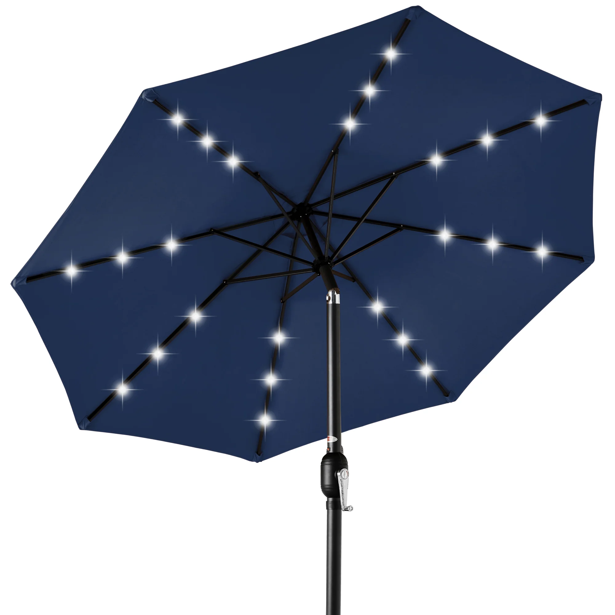 Solar LED Lighted Patio Umbrella w/ Tilt Adjustment, UV-Resistant - 10ft - Image 99